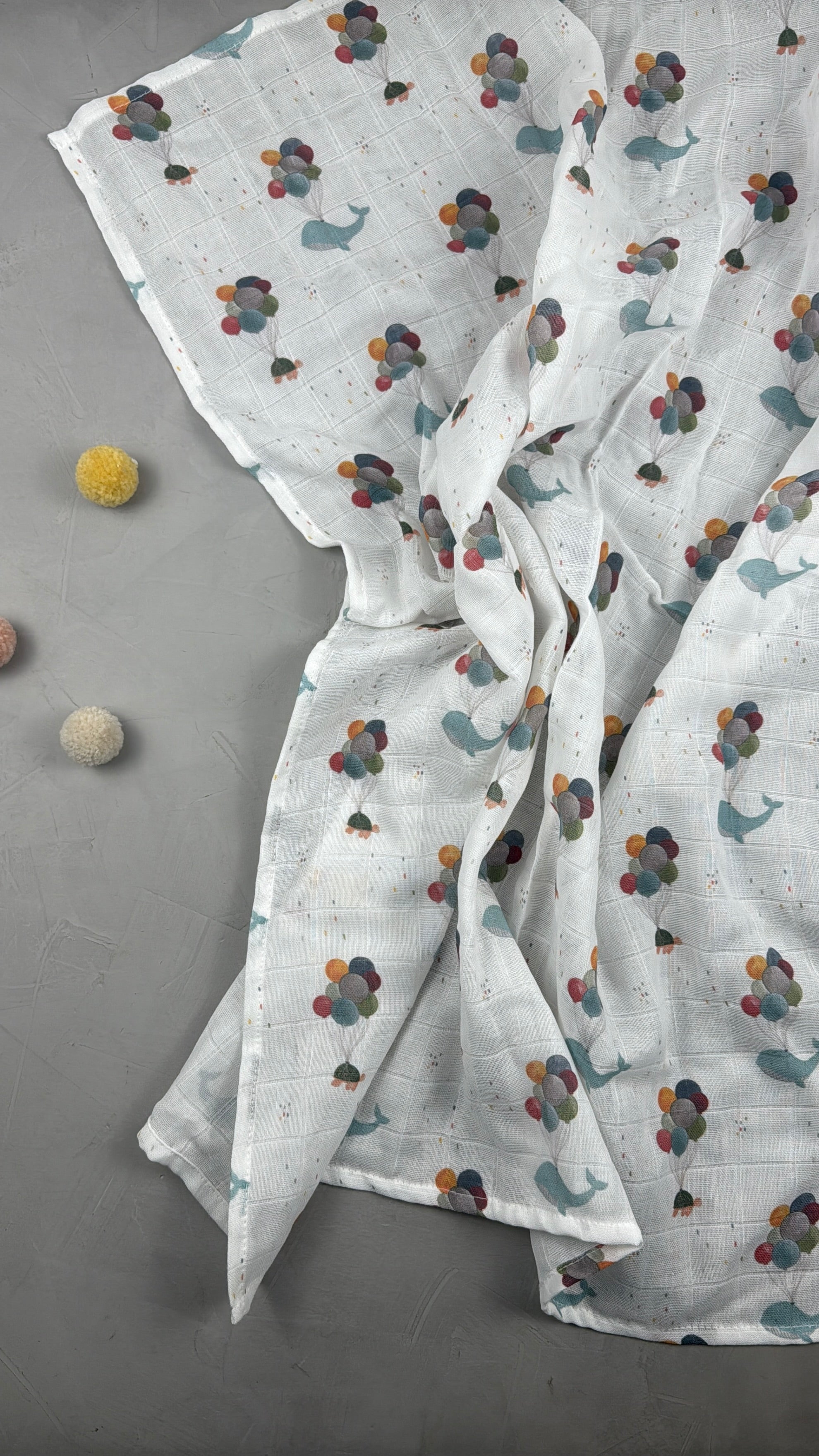 Musselinswaddle - Zu schwer fürs Meer (80x80 cm)