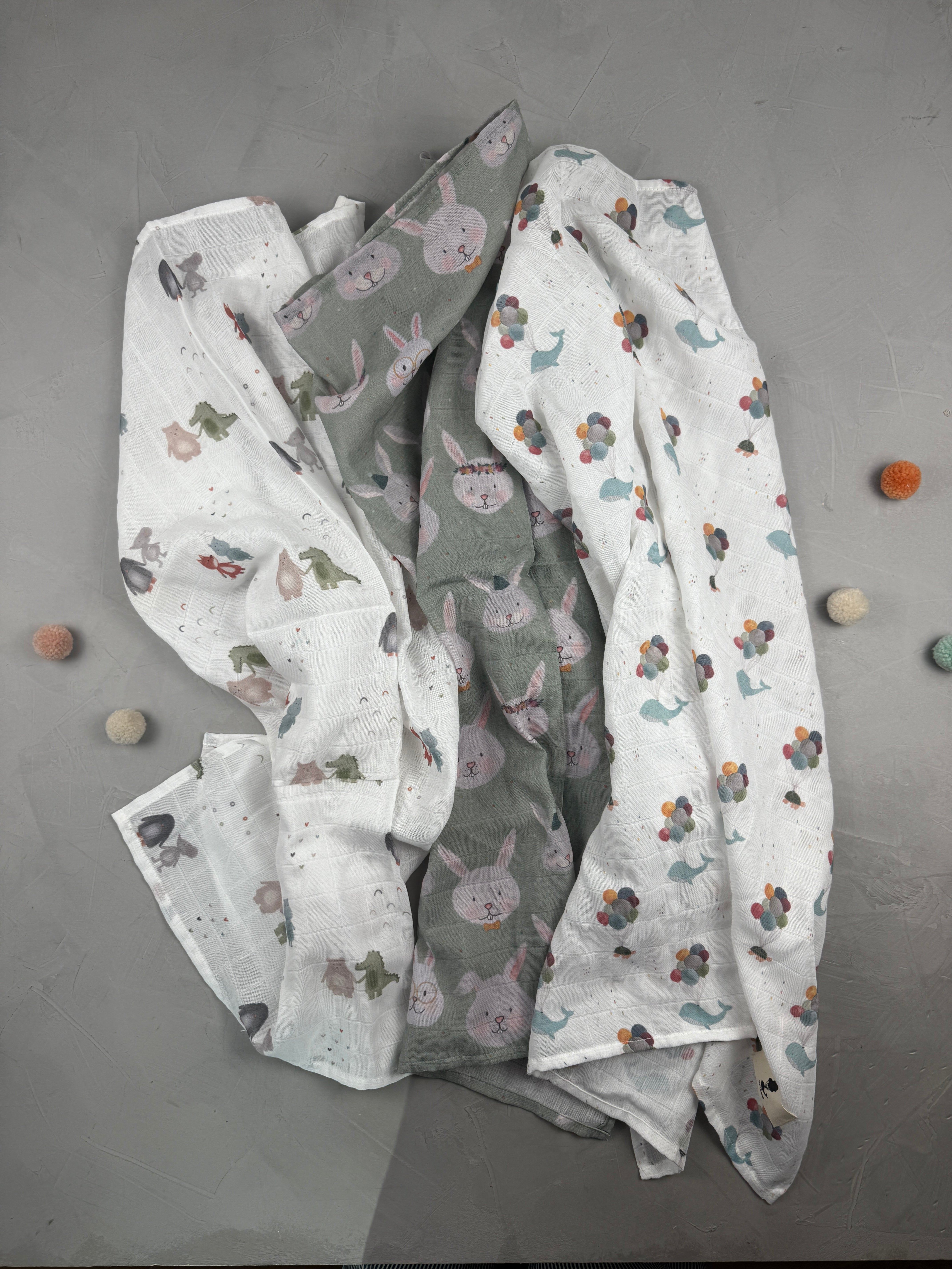 Musselinswaddle - Sandkastenliebe (80x80 cm)