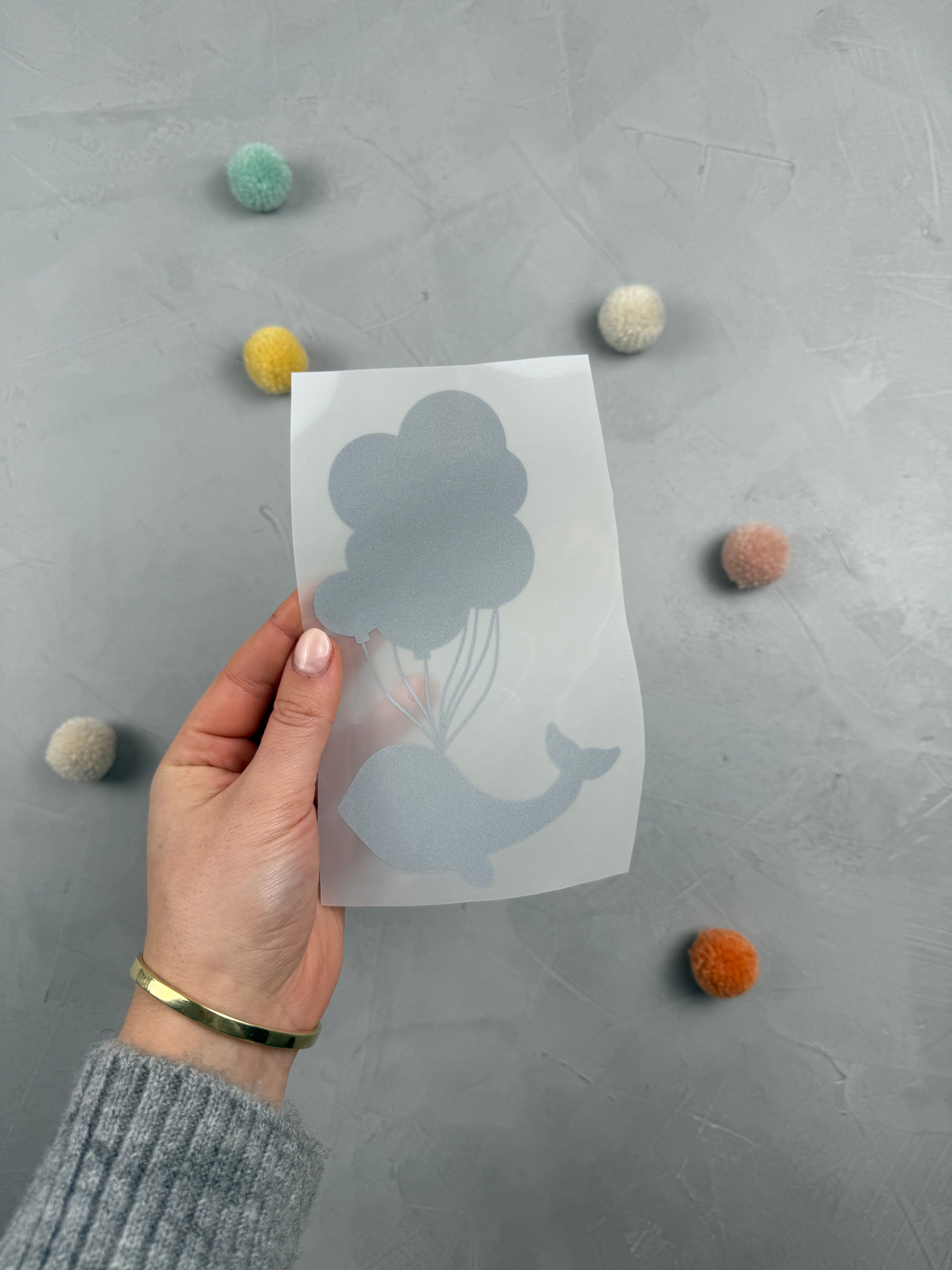 reflektierendes Bügelbild - Zu schwer fürs Meer