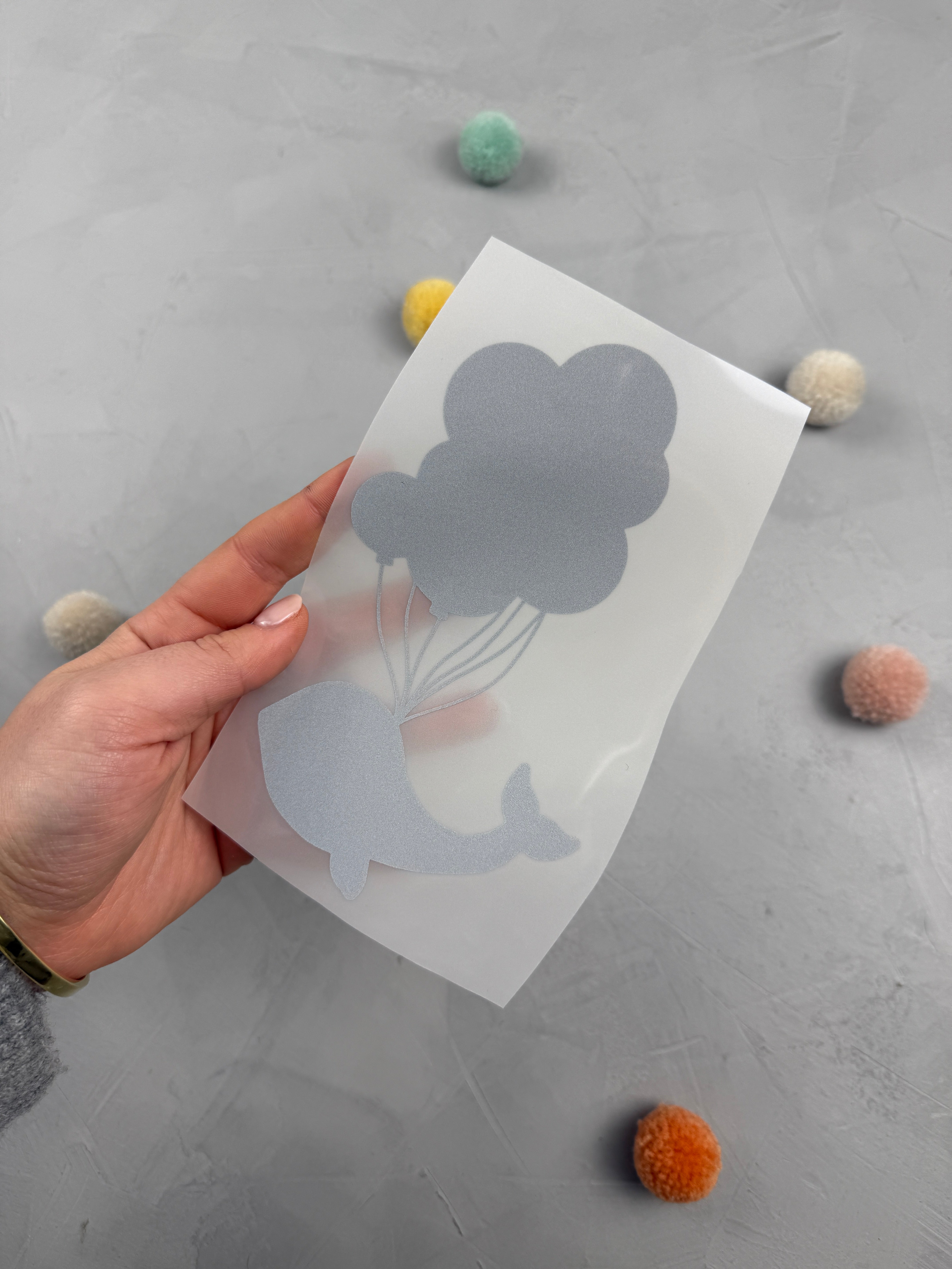 reflektierendes Bügelbild - Zu schwer fürs Meer