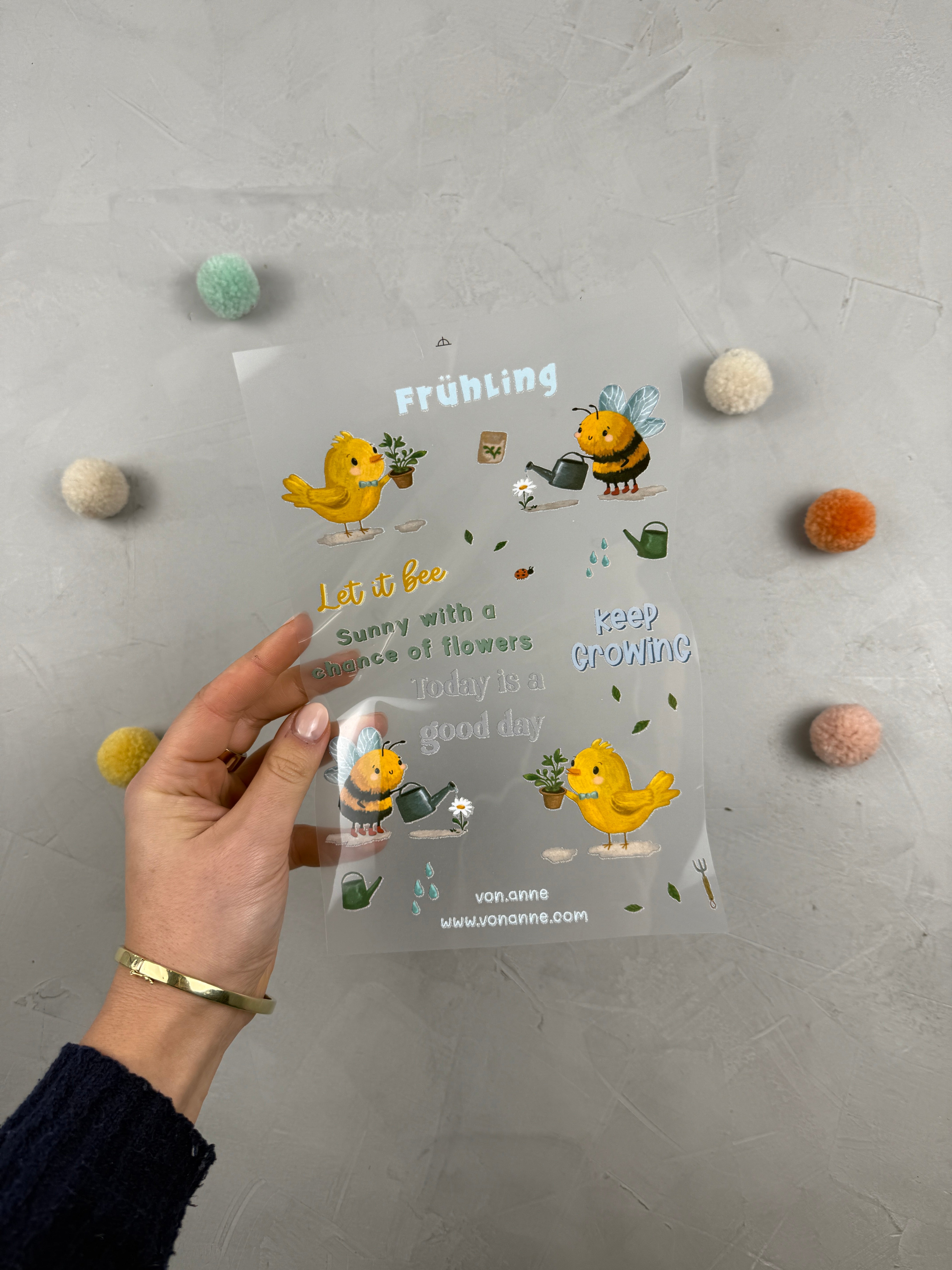 Bügelbildbogen - Frühling