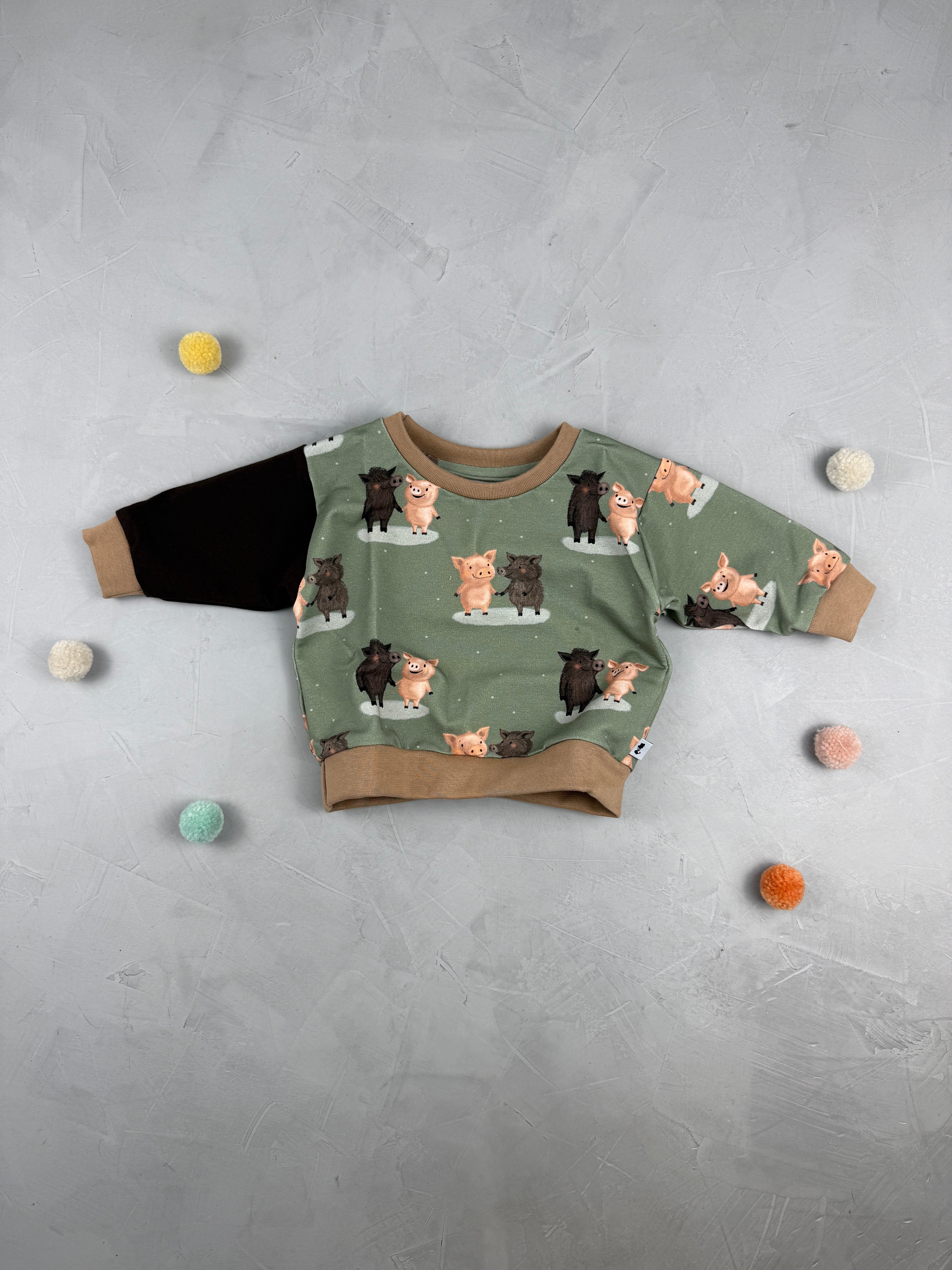 Oversize Sweater - Schwein gehabt (3-6 M)