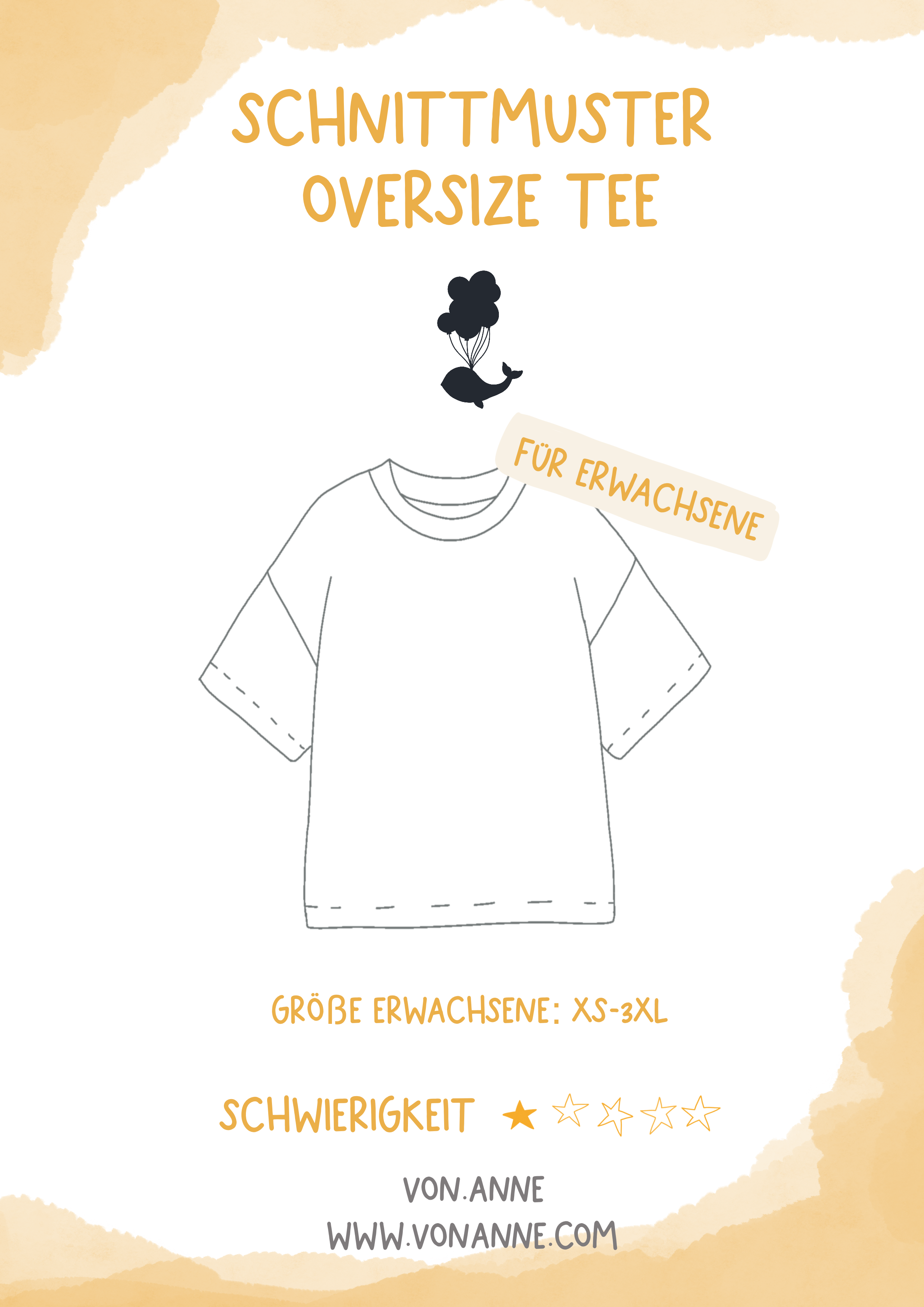 digitales Schnittmuster - Oversize Tee/Erwachsene