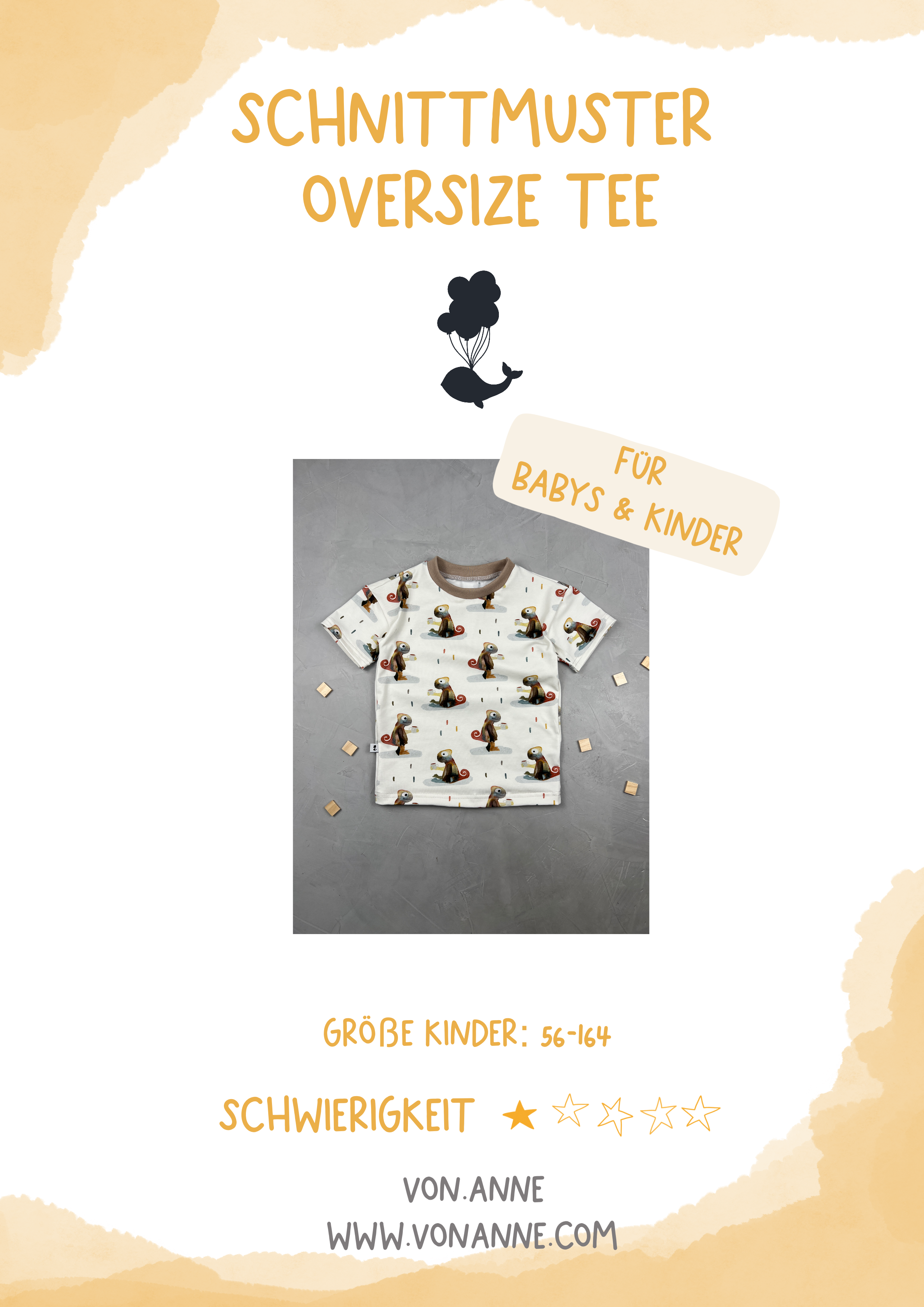 digitales Schnittmuster - Oversize Tee/Kinder