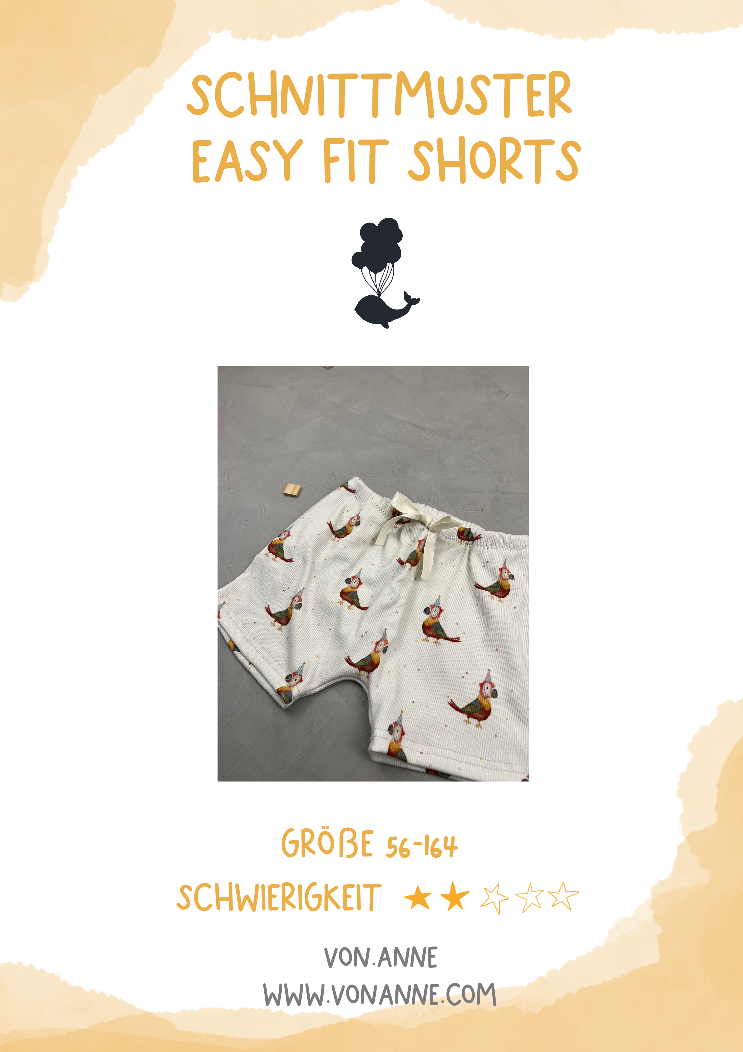 digitales Schnittmuster - Easy Fit Shorts