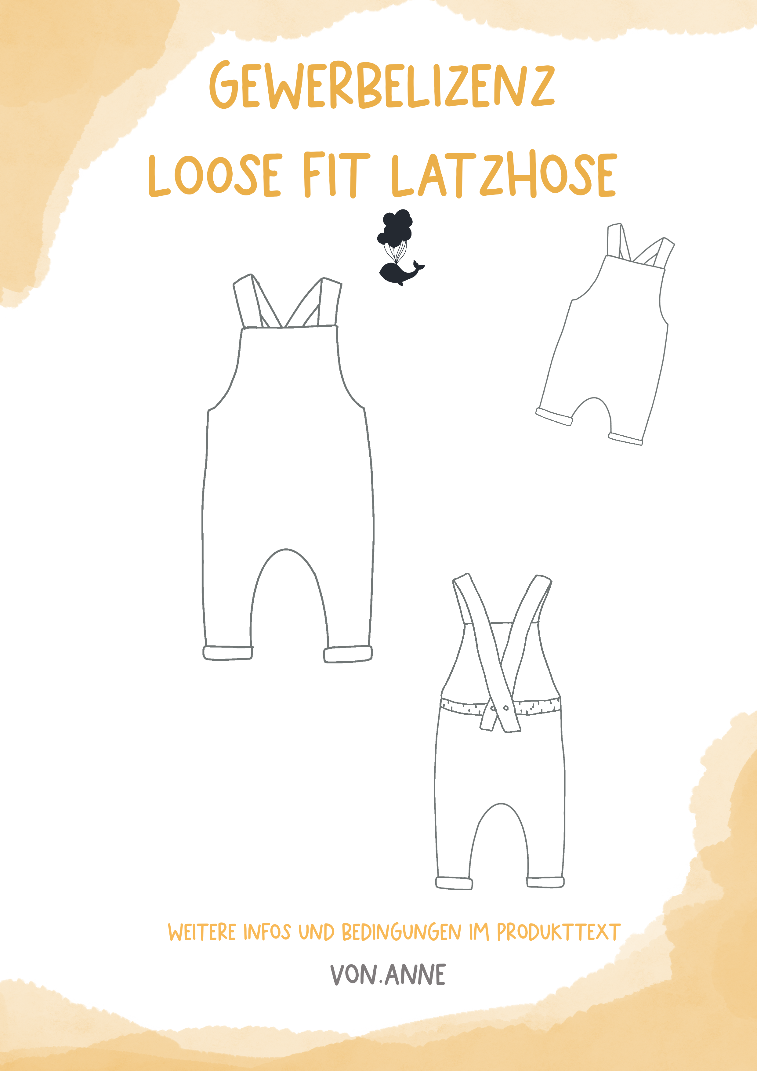 Gewerbelizenz - Loose Fit Latzhose