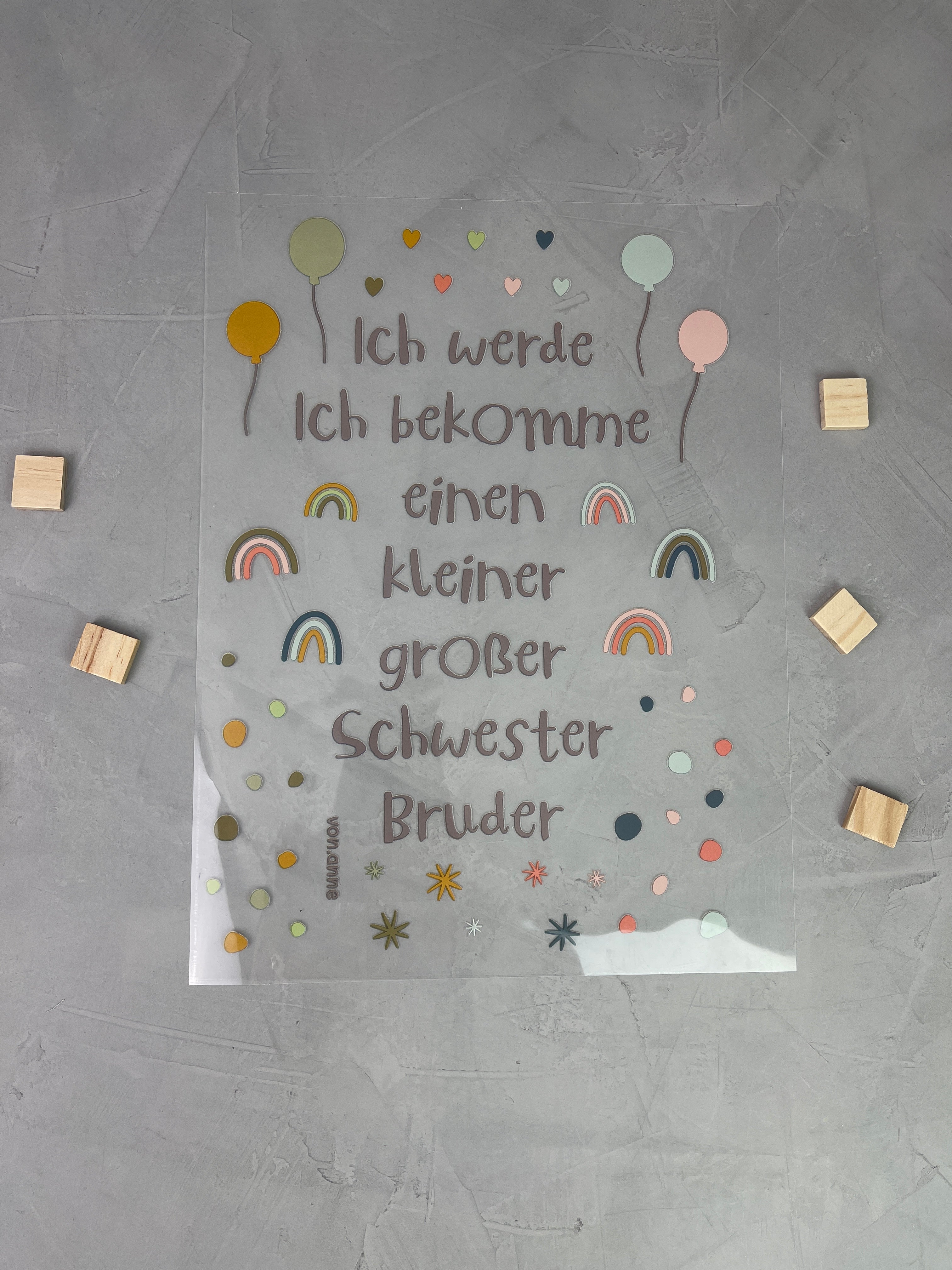 Bügelbild "Geschwister"