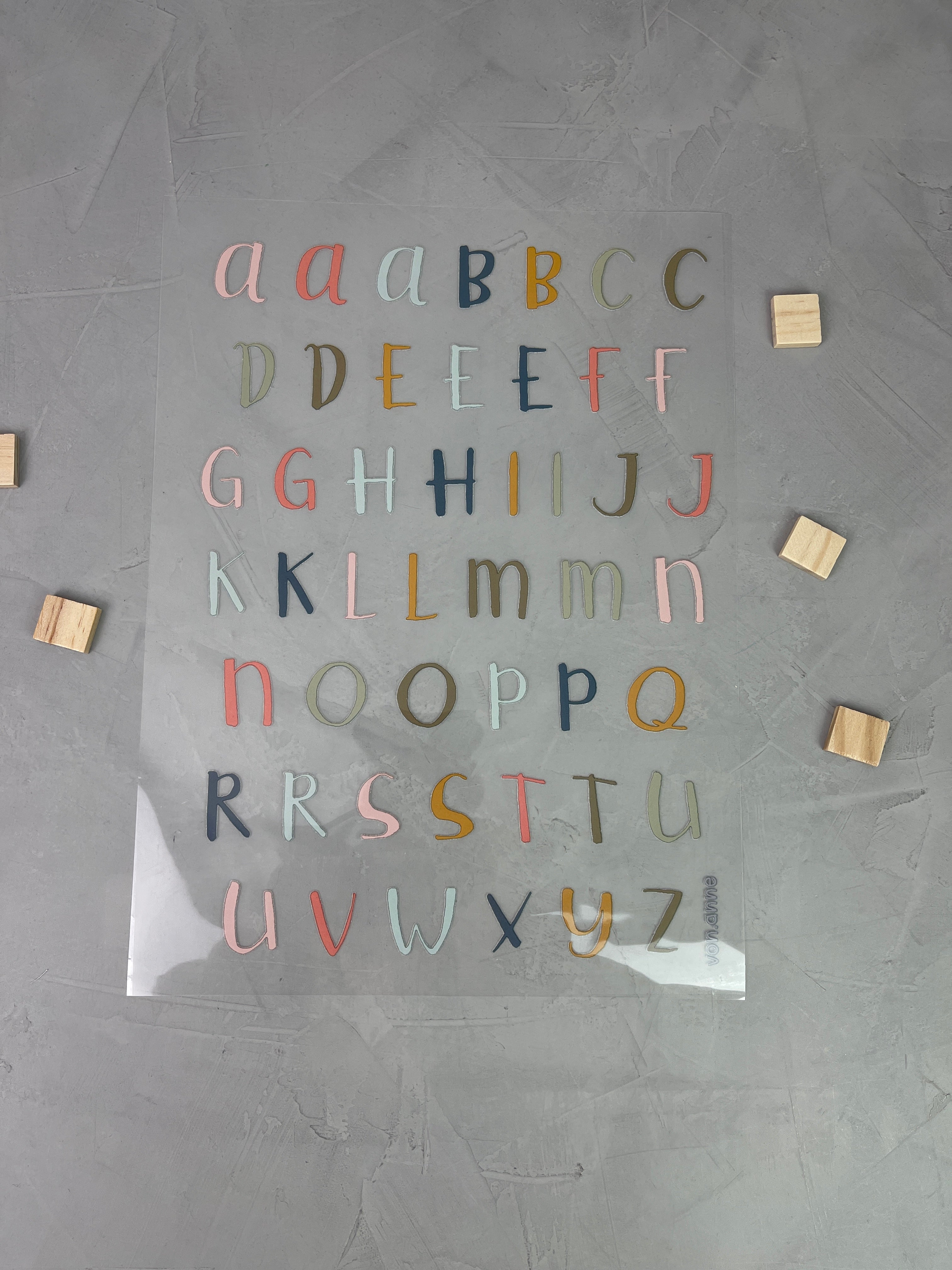 Bügelbild "buntes Alphabet"