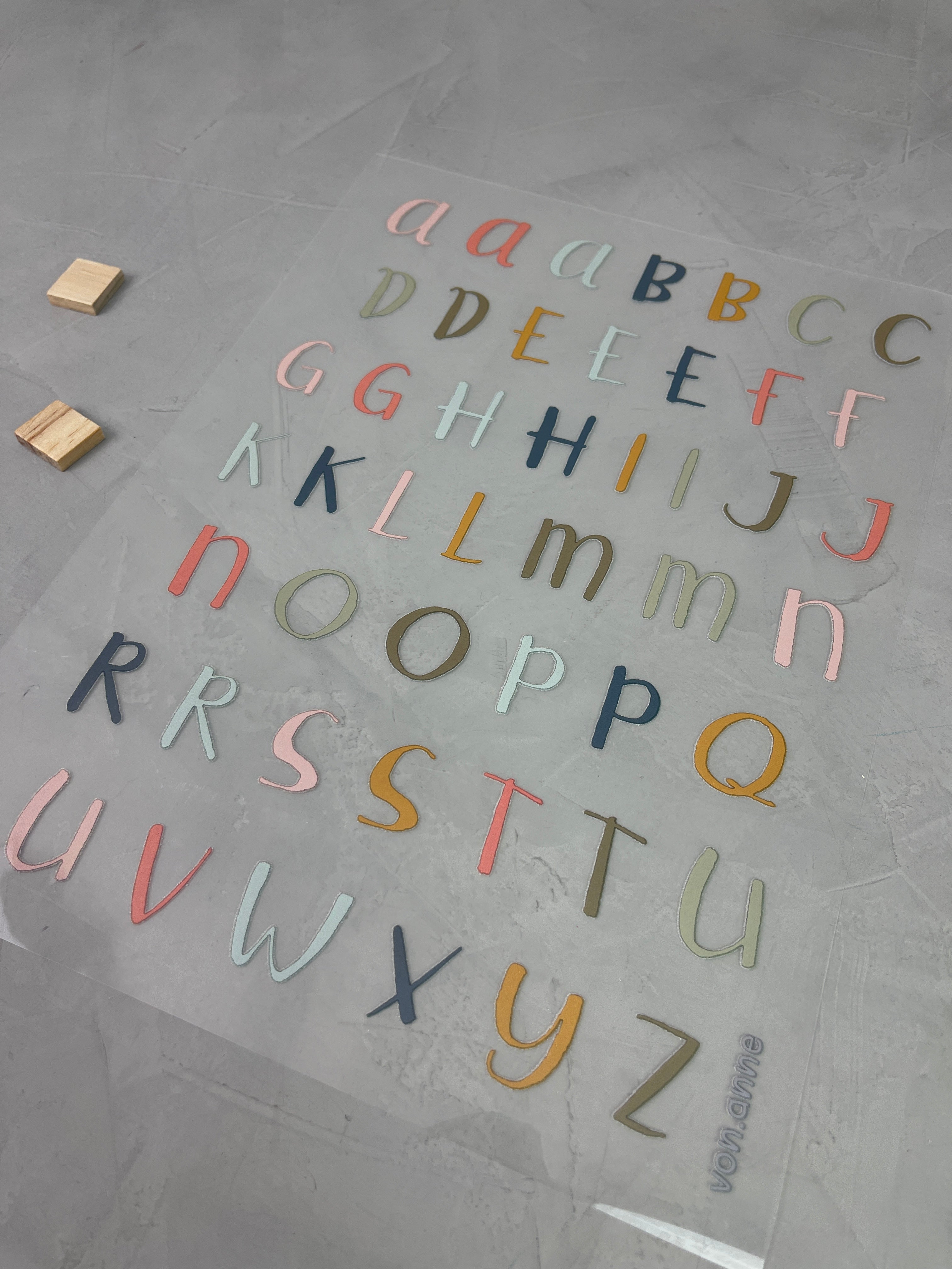 Bügelbild "buntes Alphabet"