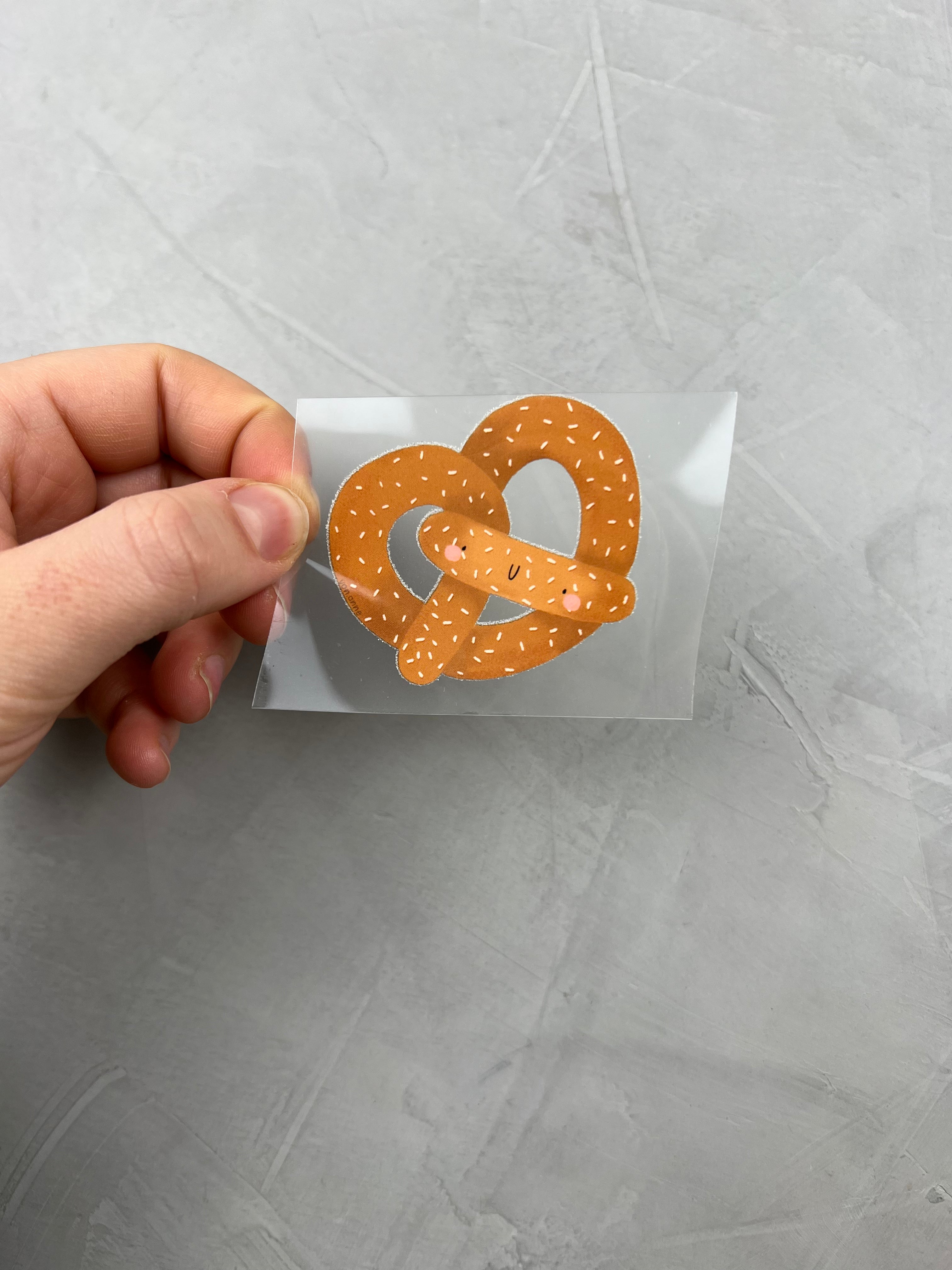 kleines Bügelbild - Aufgebrezelt