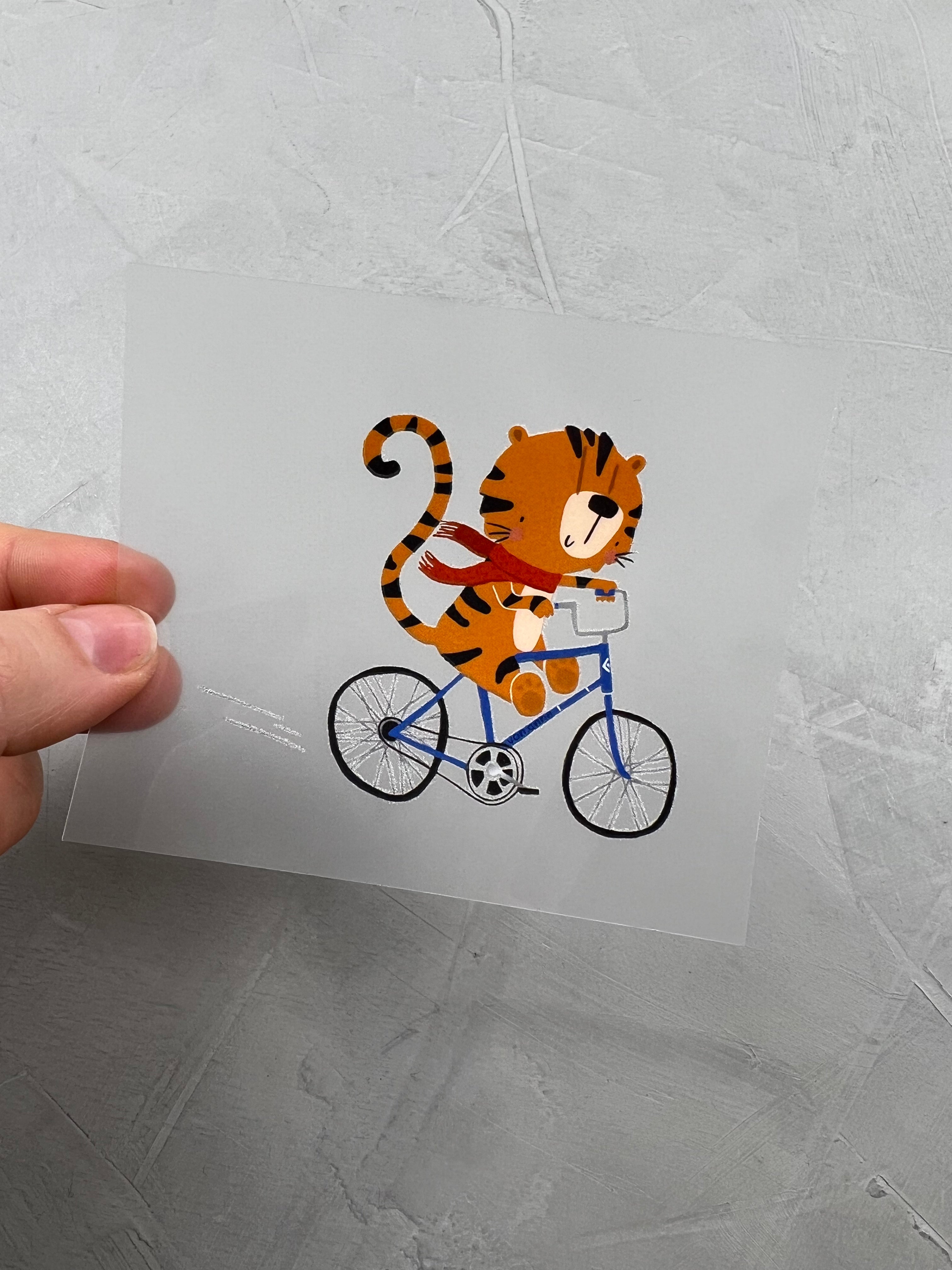 kleines Bügelbild - Streifen auf Reifen