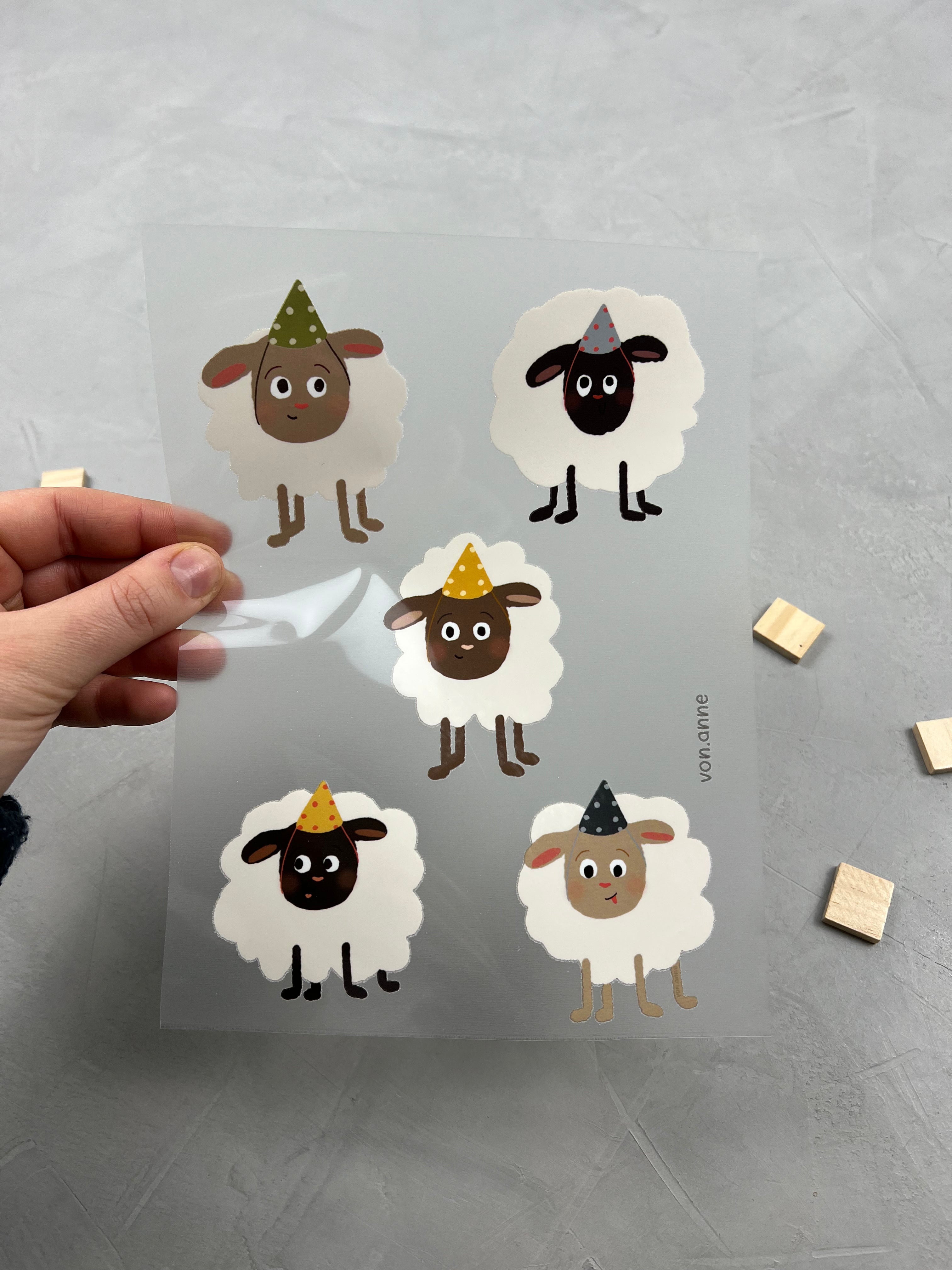 Bügelbildbogen - Komme was Wolle