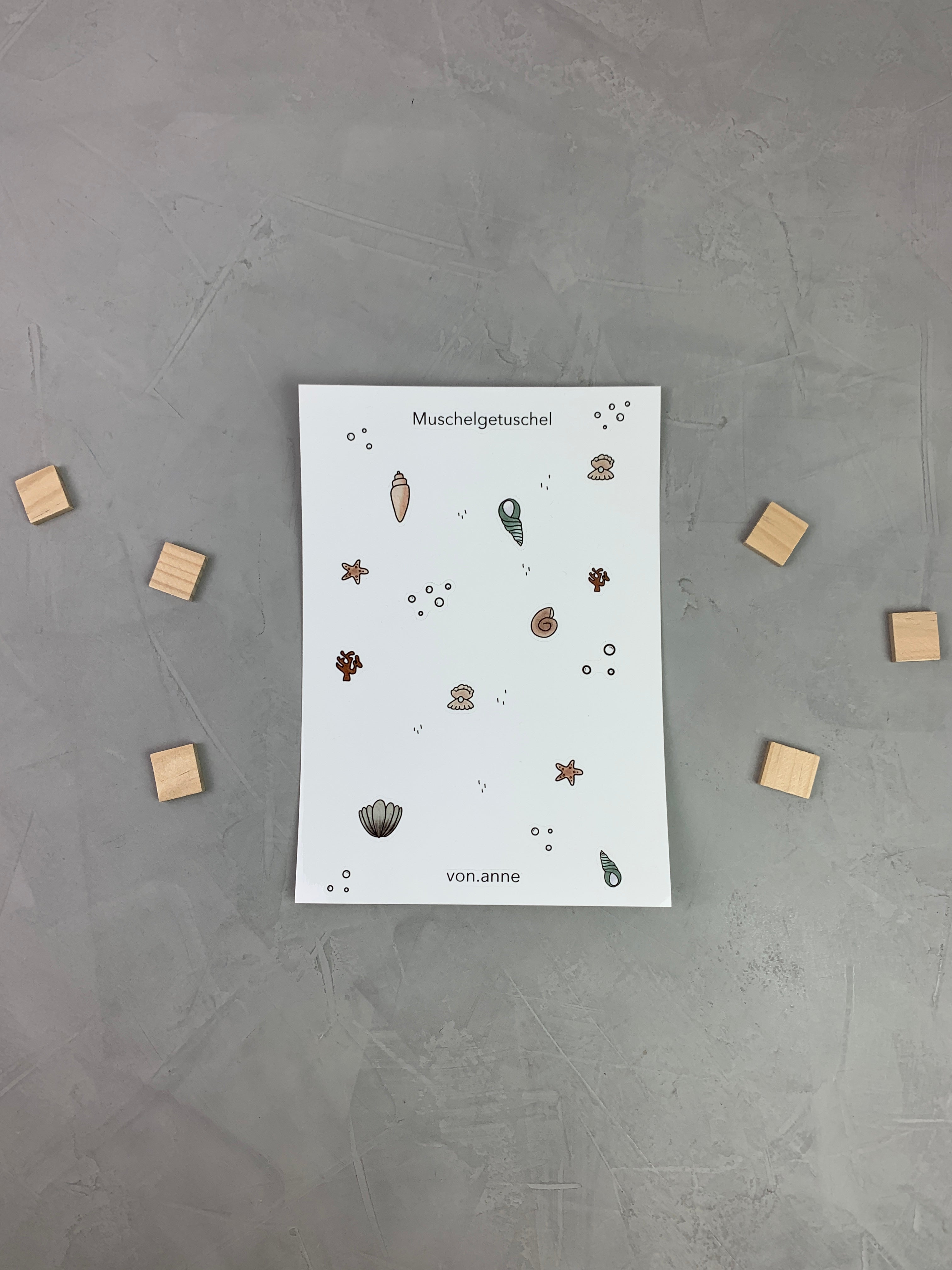 2er Stickerset - Muschelgetuschel