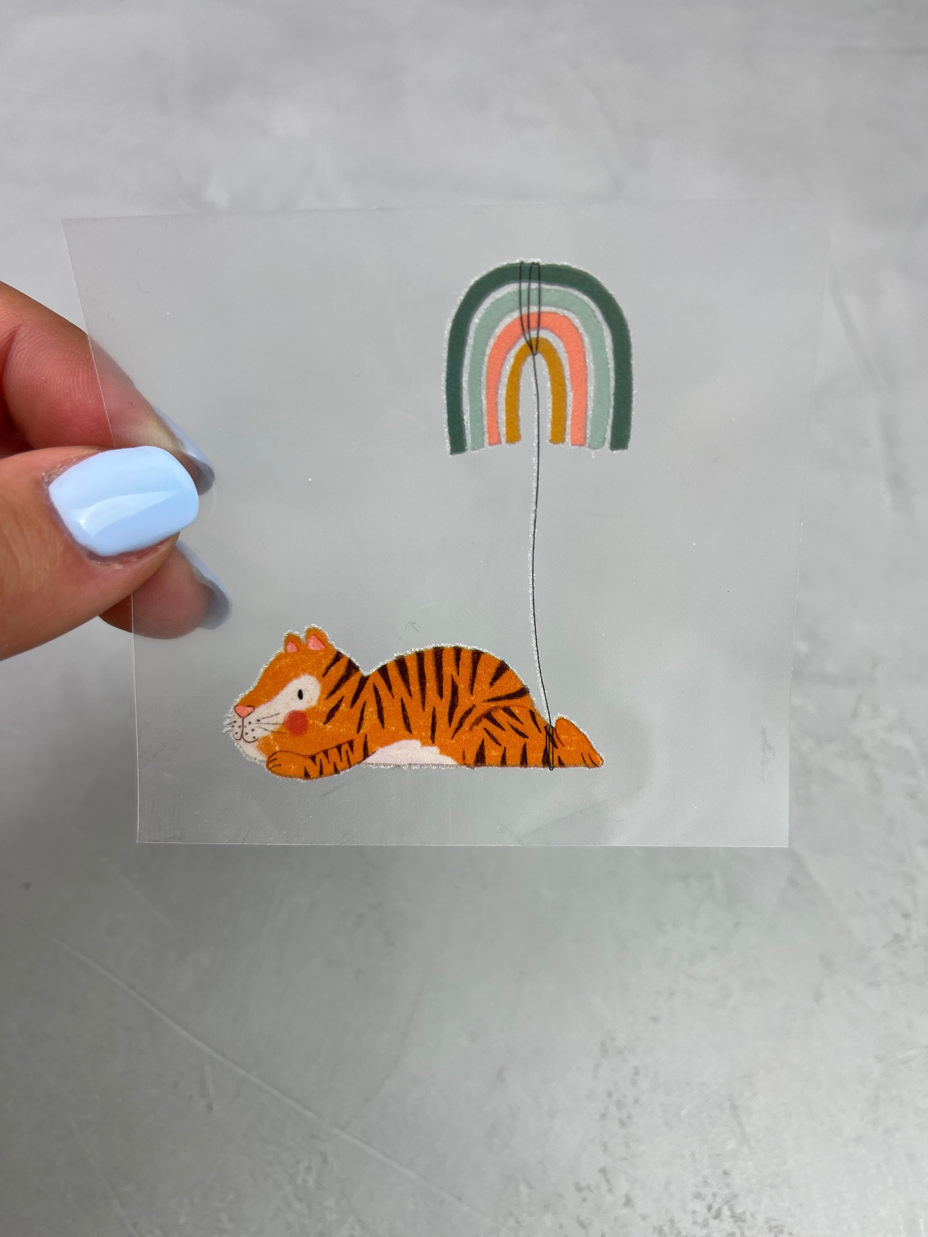 kleines Bügelbild - Tiger/Ein Stück vom Glück