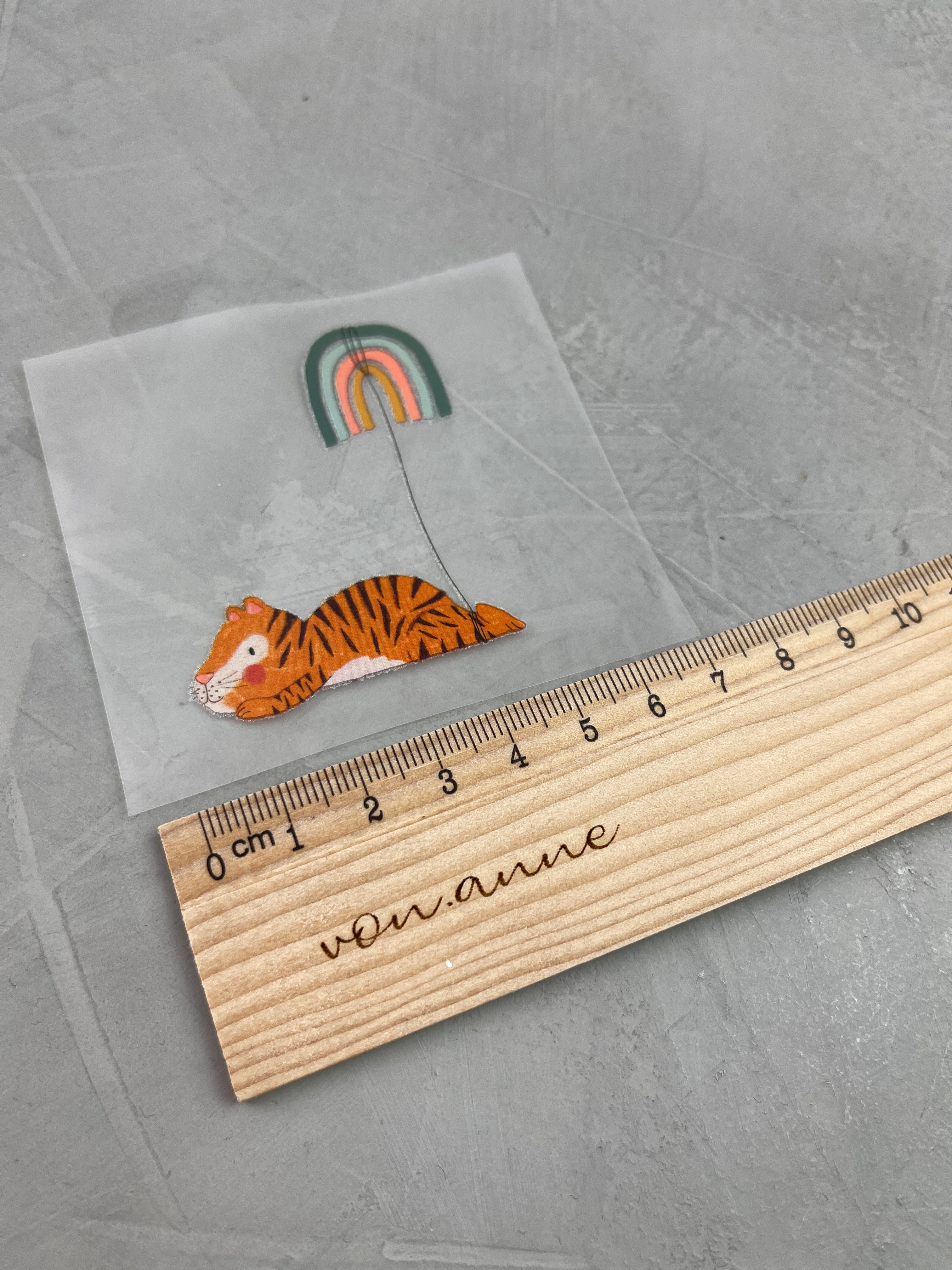 kleines Bügelbild - Tiger/Ein Stück vom Glück