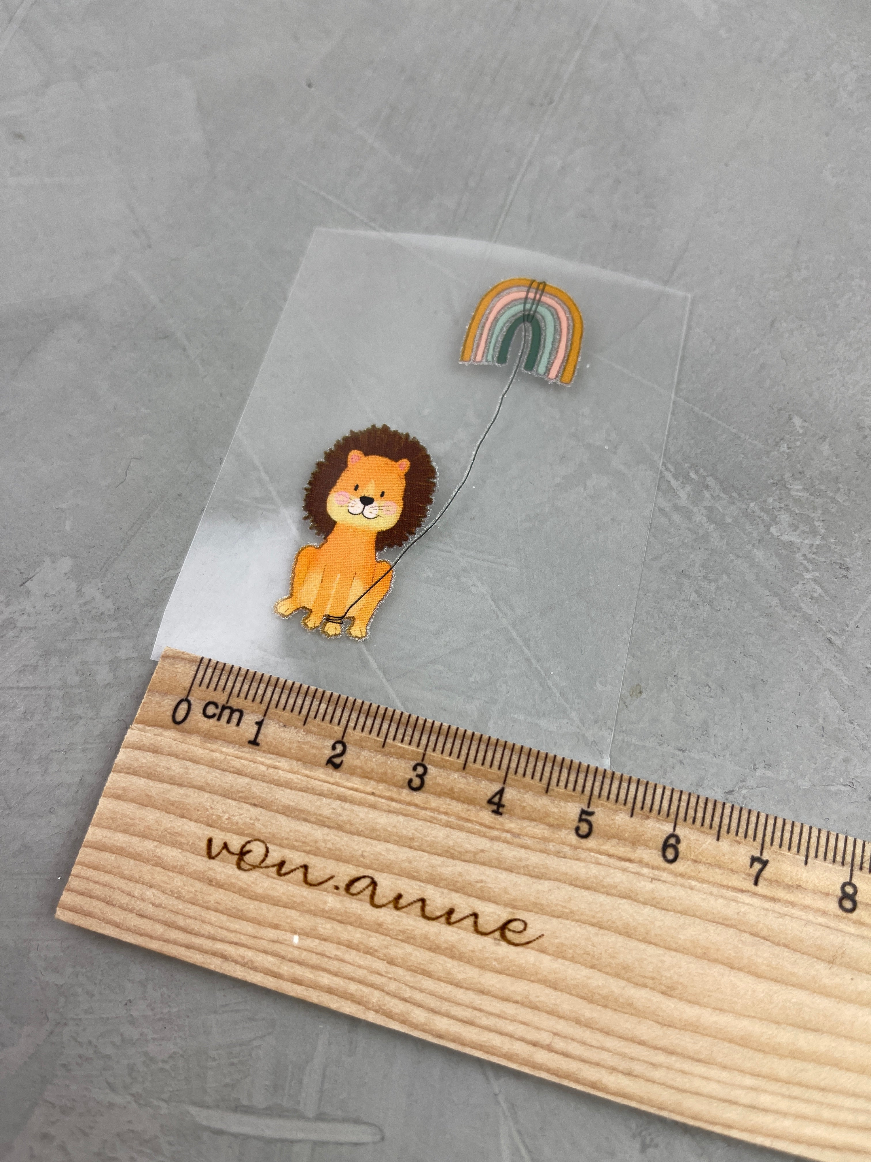 kleines Bügelbild - Löwe/Ein Stück vom Glück