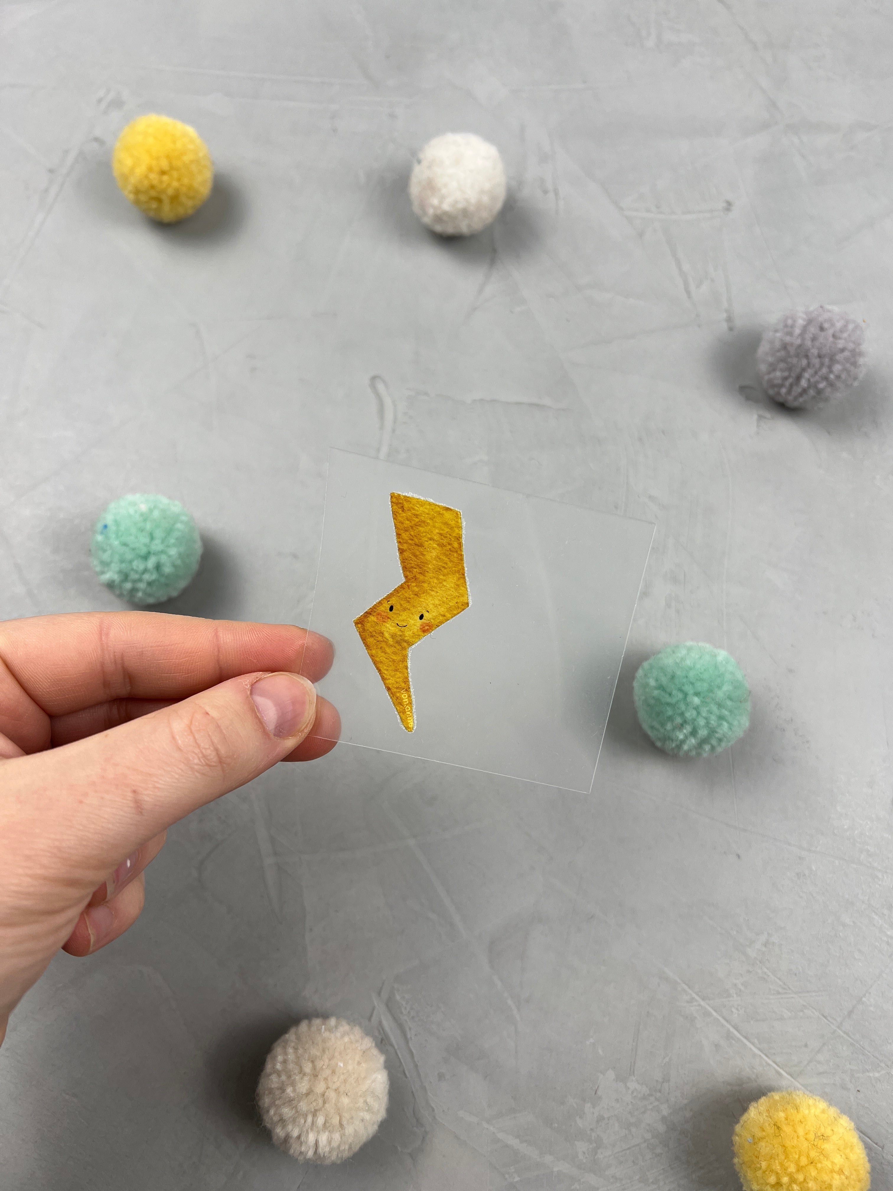 kleines Bügelbild - Blitz/Donnerwetter