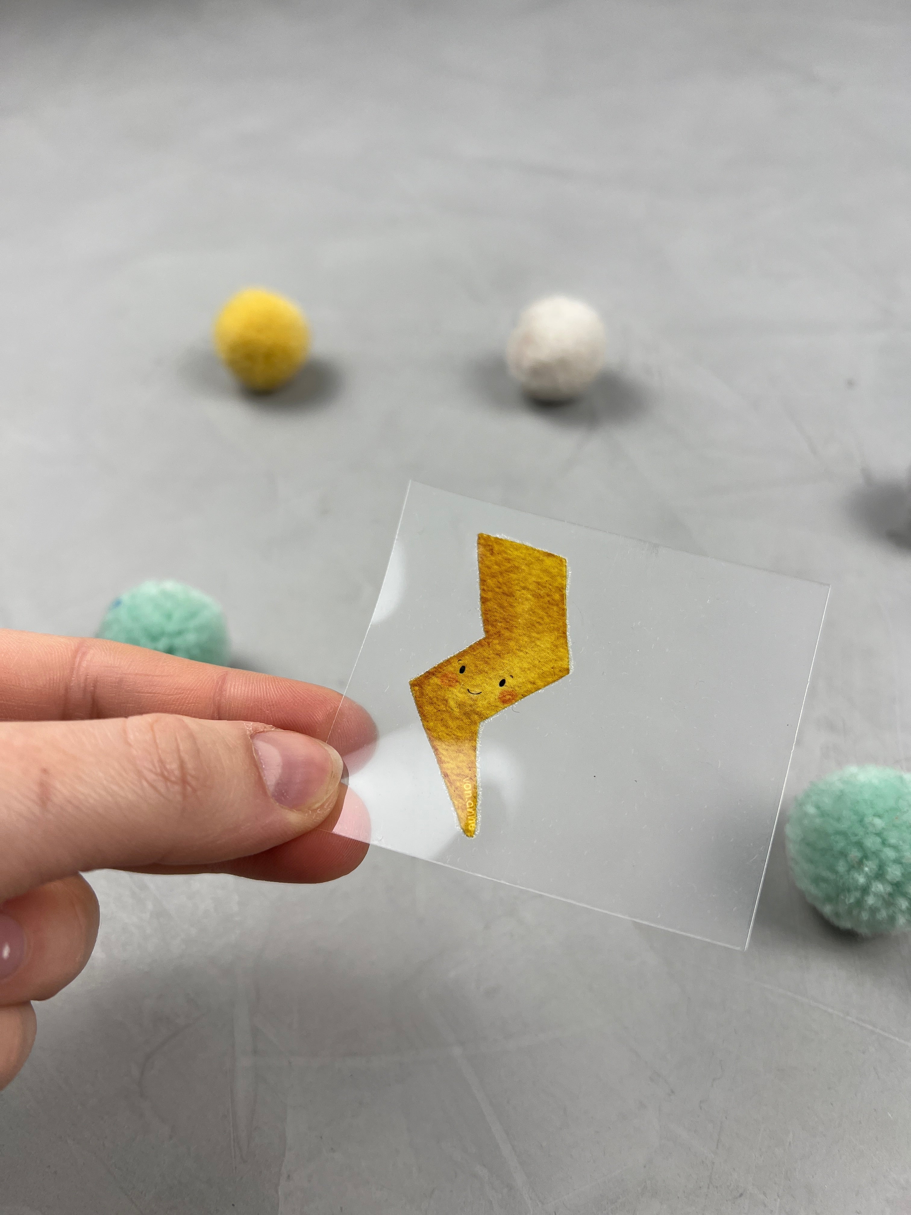 kleines Bügelbild - Blitz/Donnerwetter