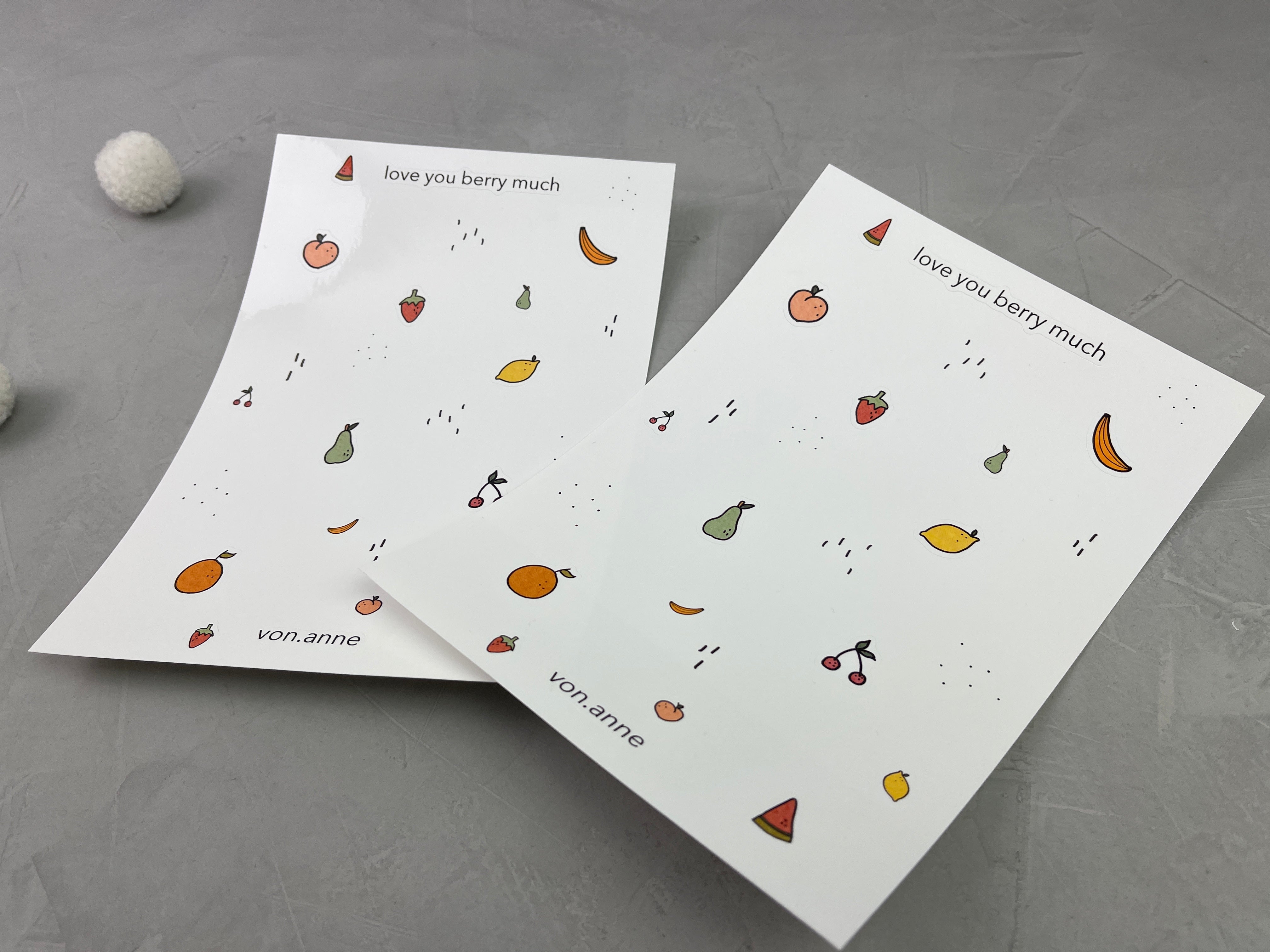 2er Stickerset - love you berry much