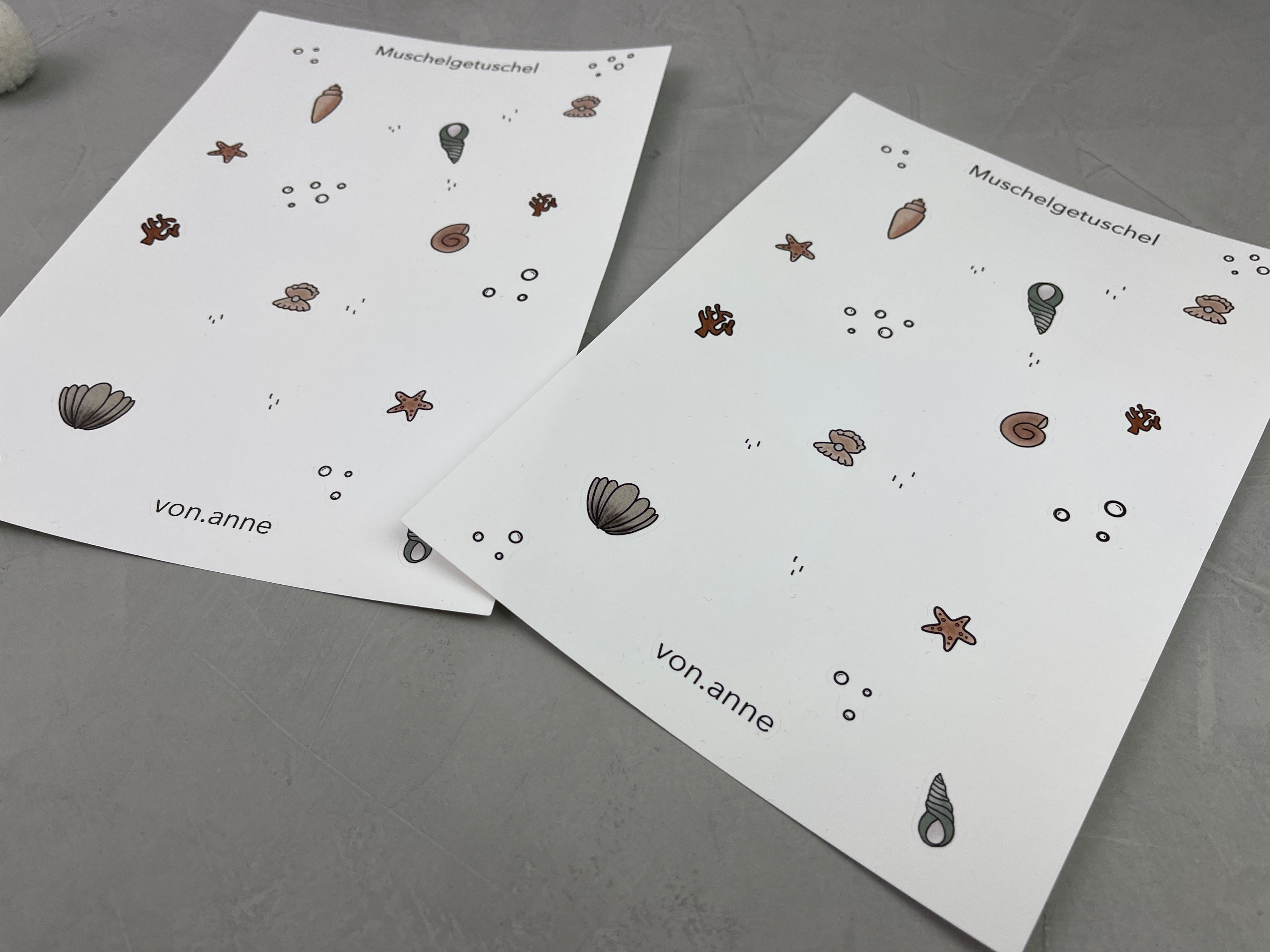 2er Stickerset - Muschelgetuschel