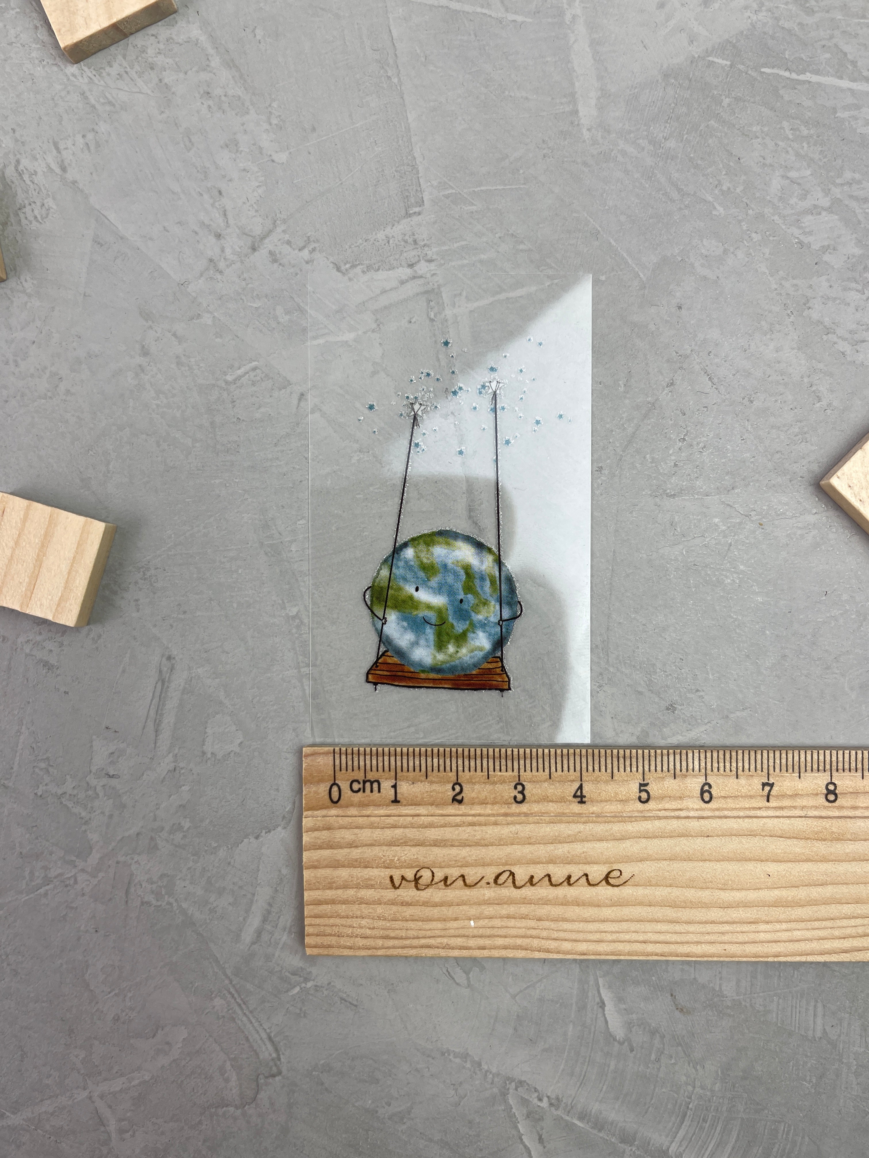 kleines Bügelbild -Erde