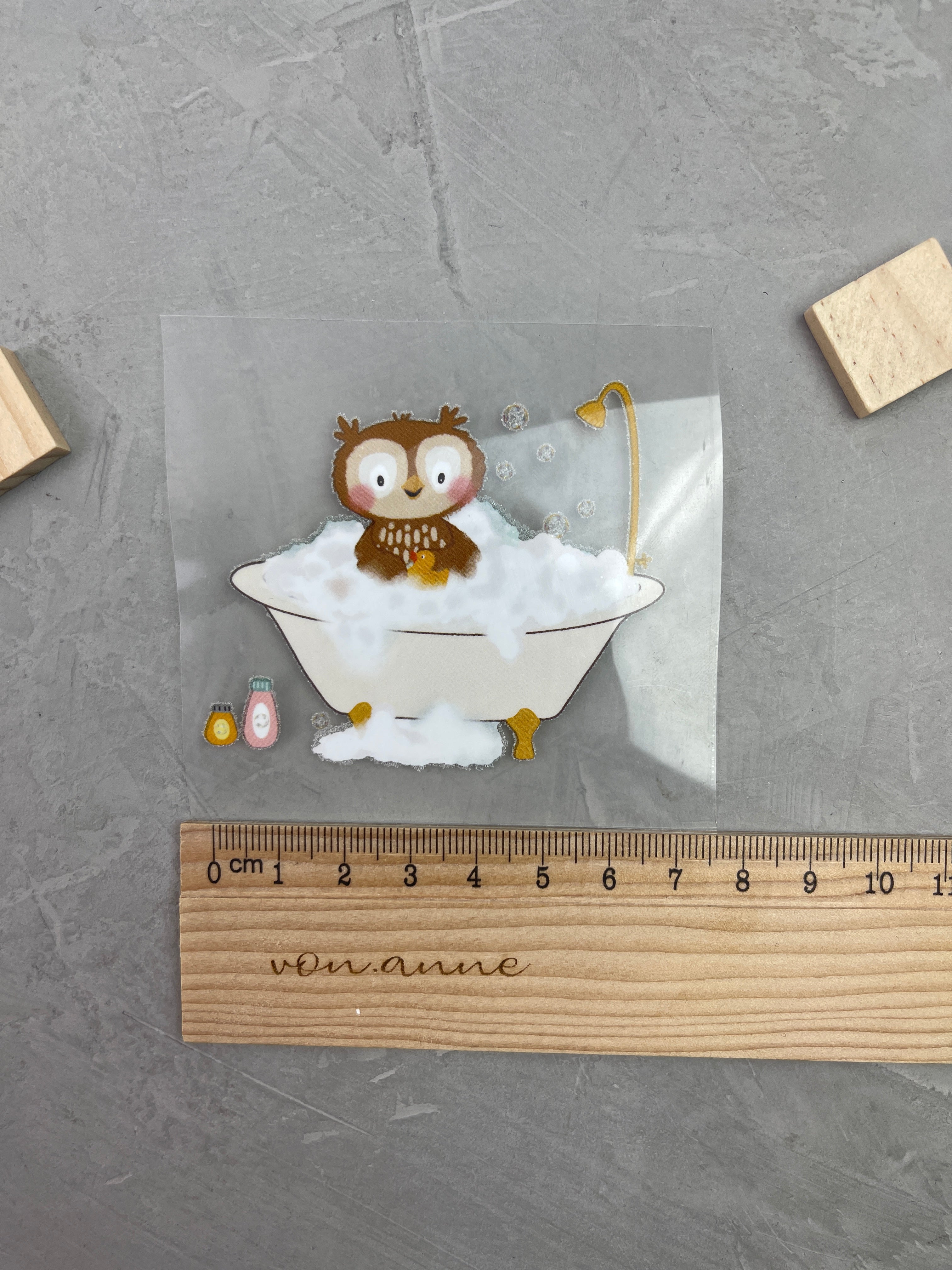 kleines Bügelbild - Seifenoper/Eule