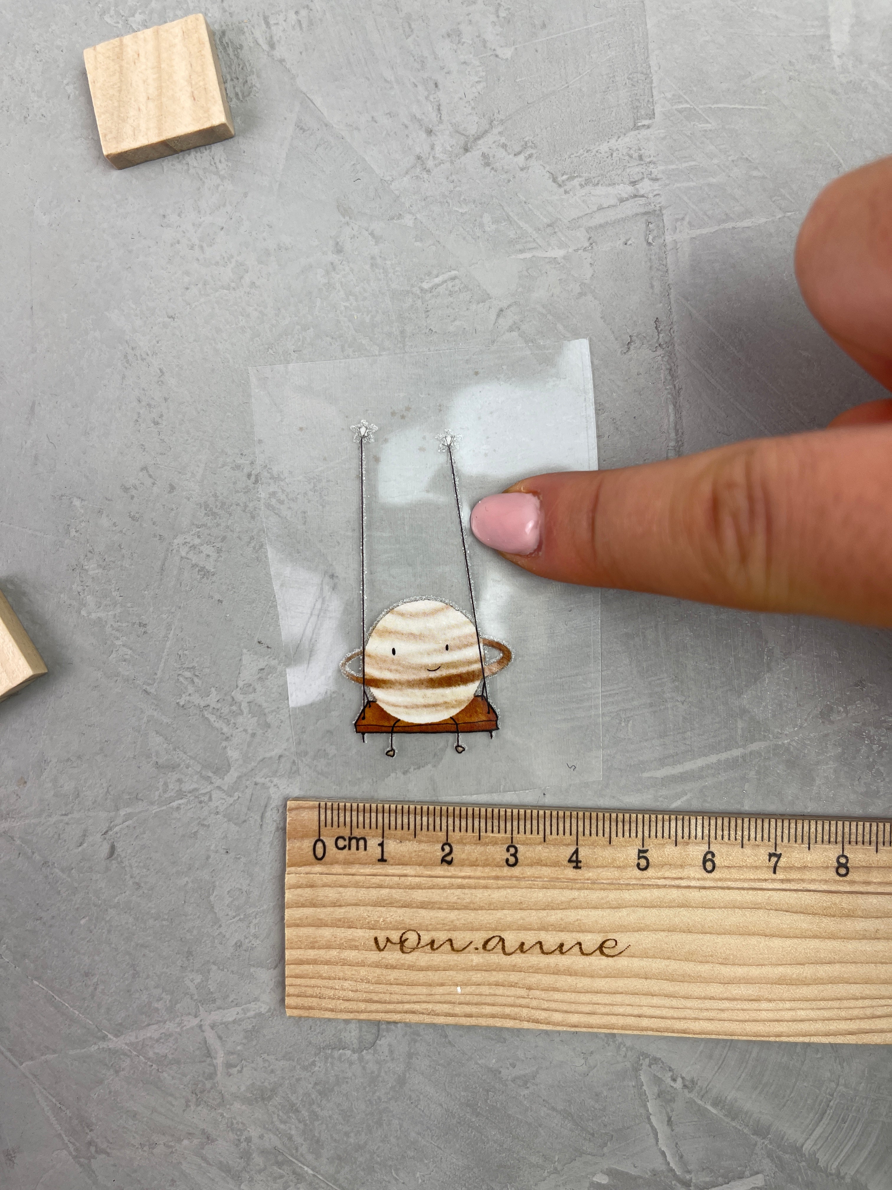 kleines Bügelbild - Saturn