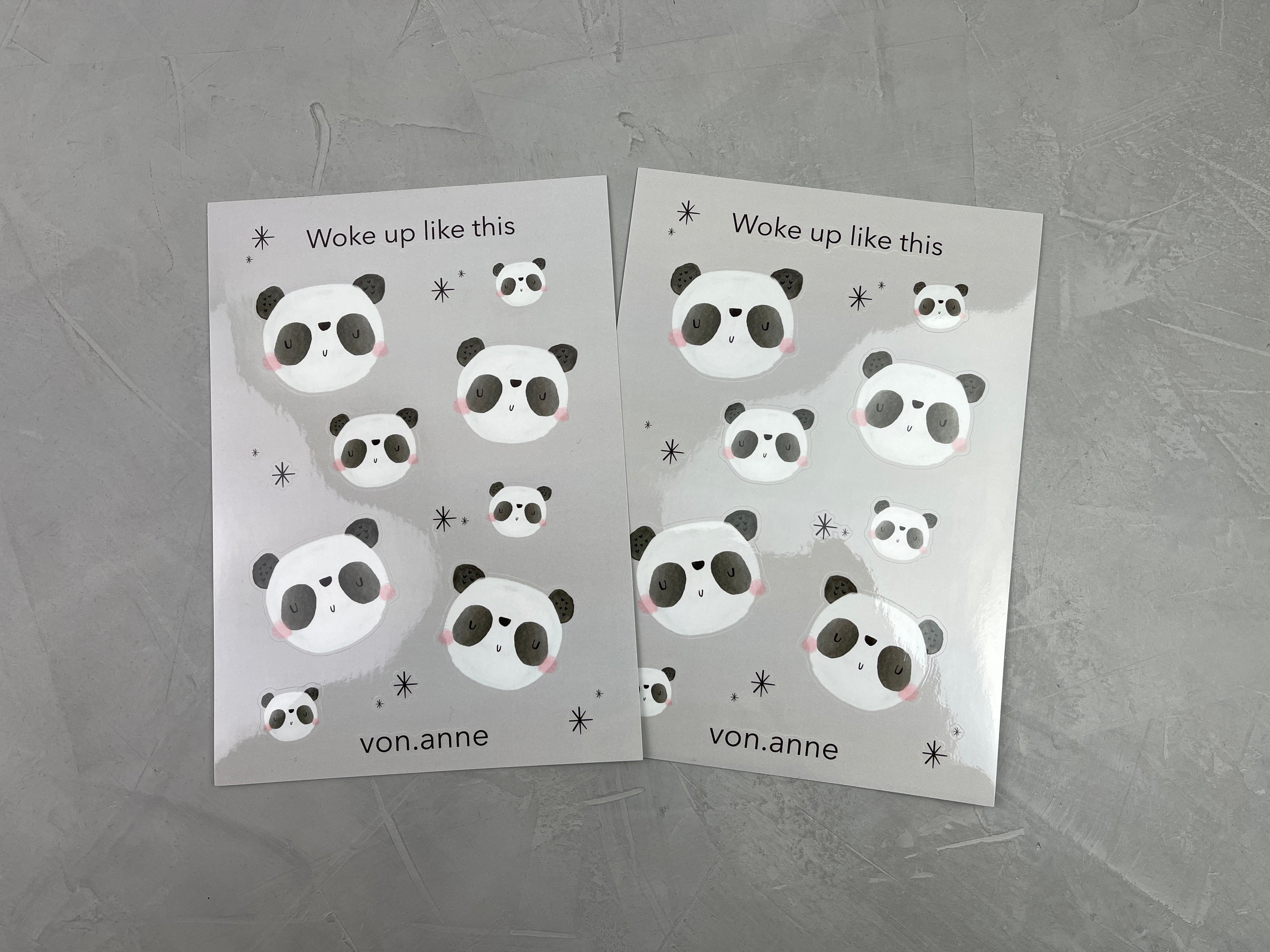 2er Stickerset - Woke up like this