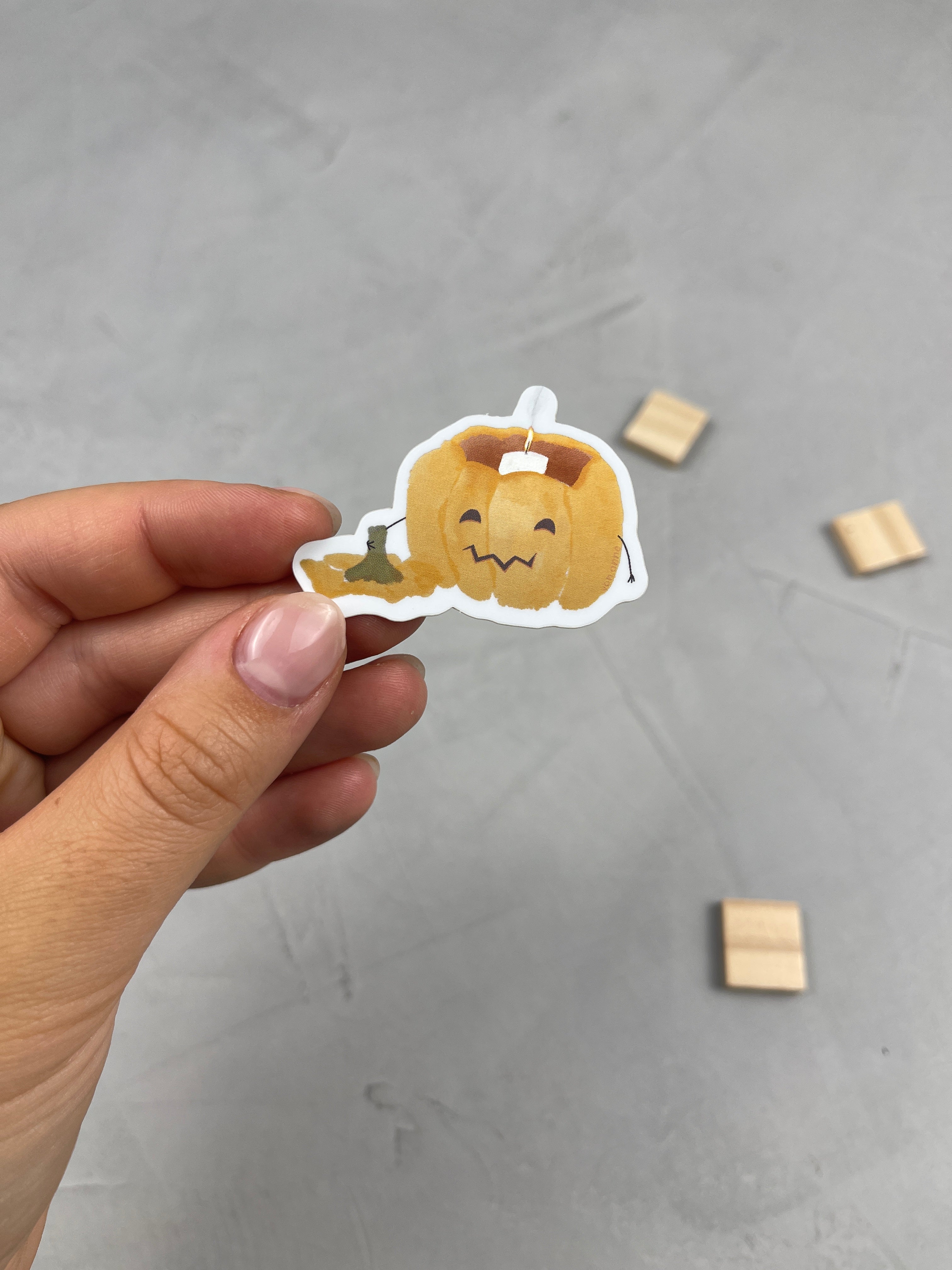 XXL Holo-Sticker - kleiner Kürbis