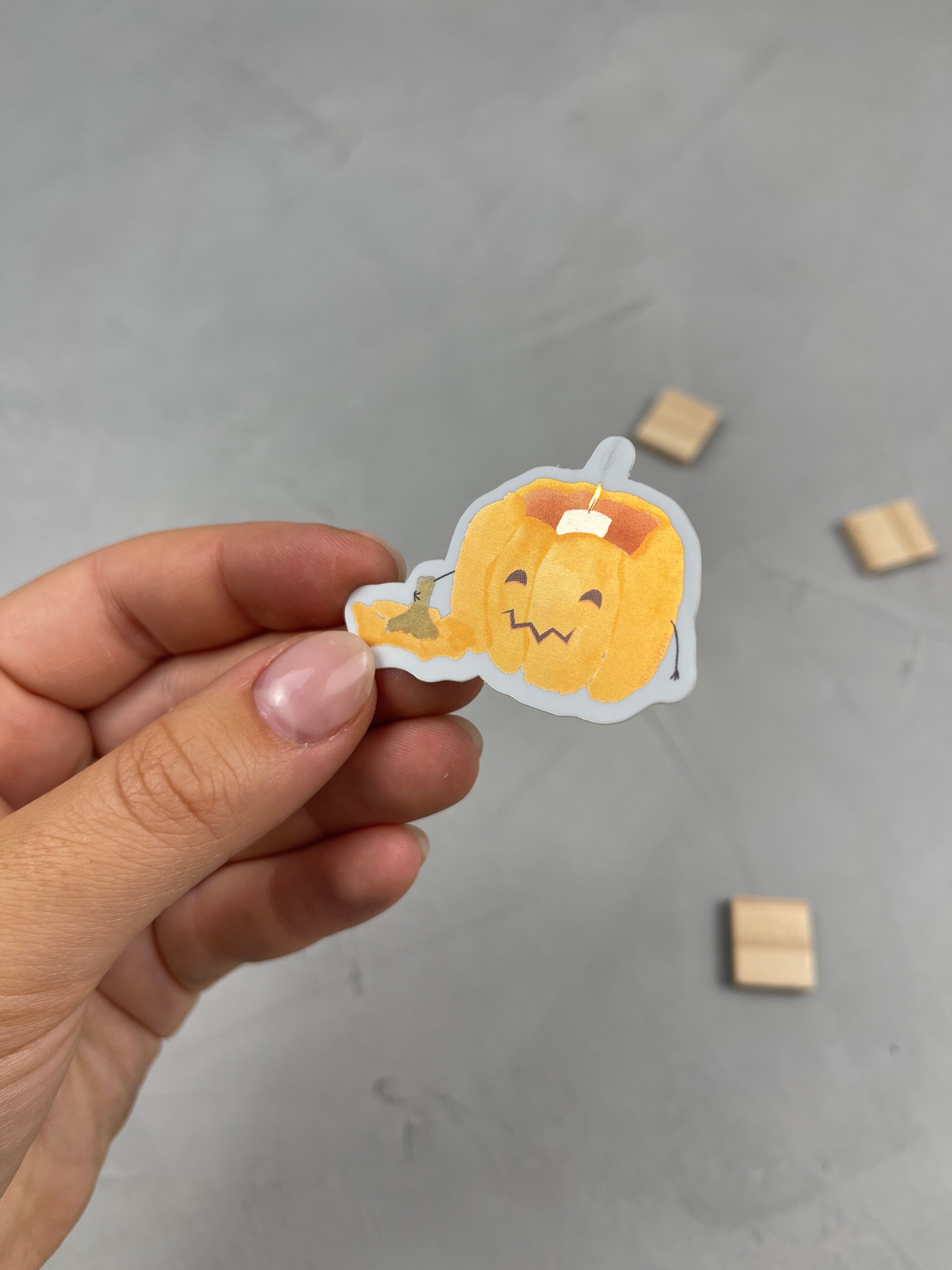 XXL Holo-Sticker - kleiner Kürbis