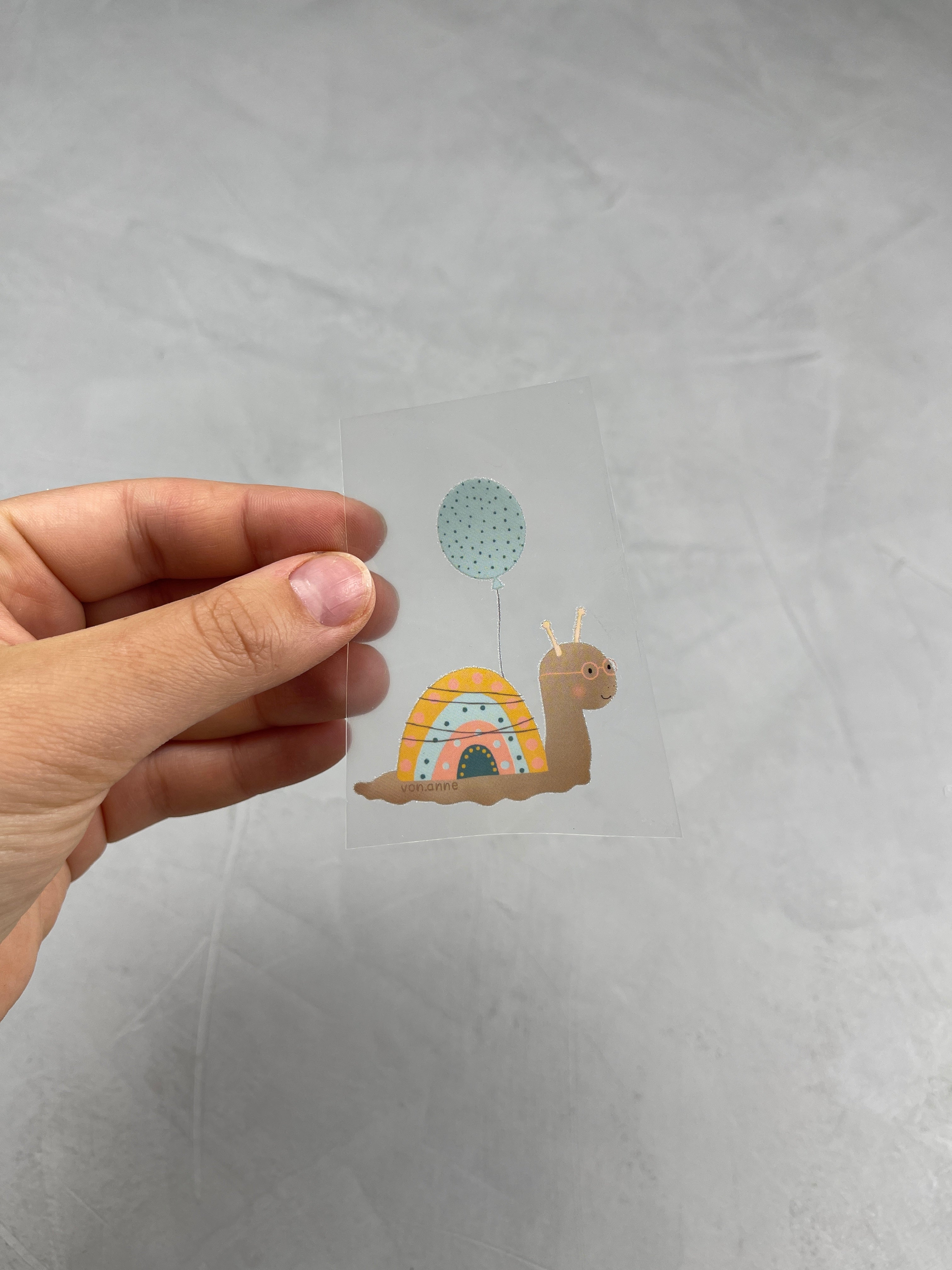 kleines Bügelbild - Aus dem Häuschen