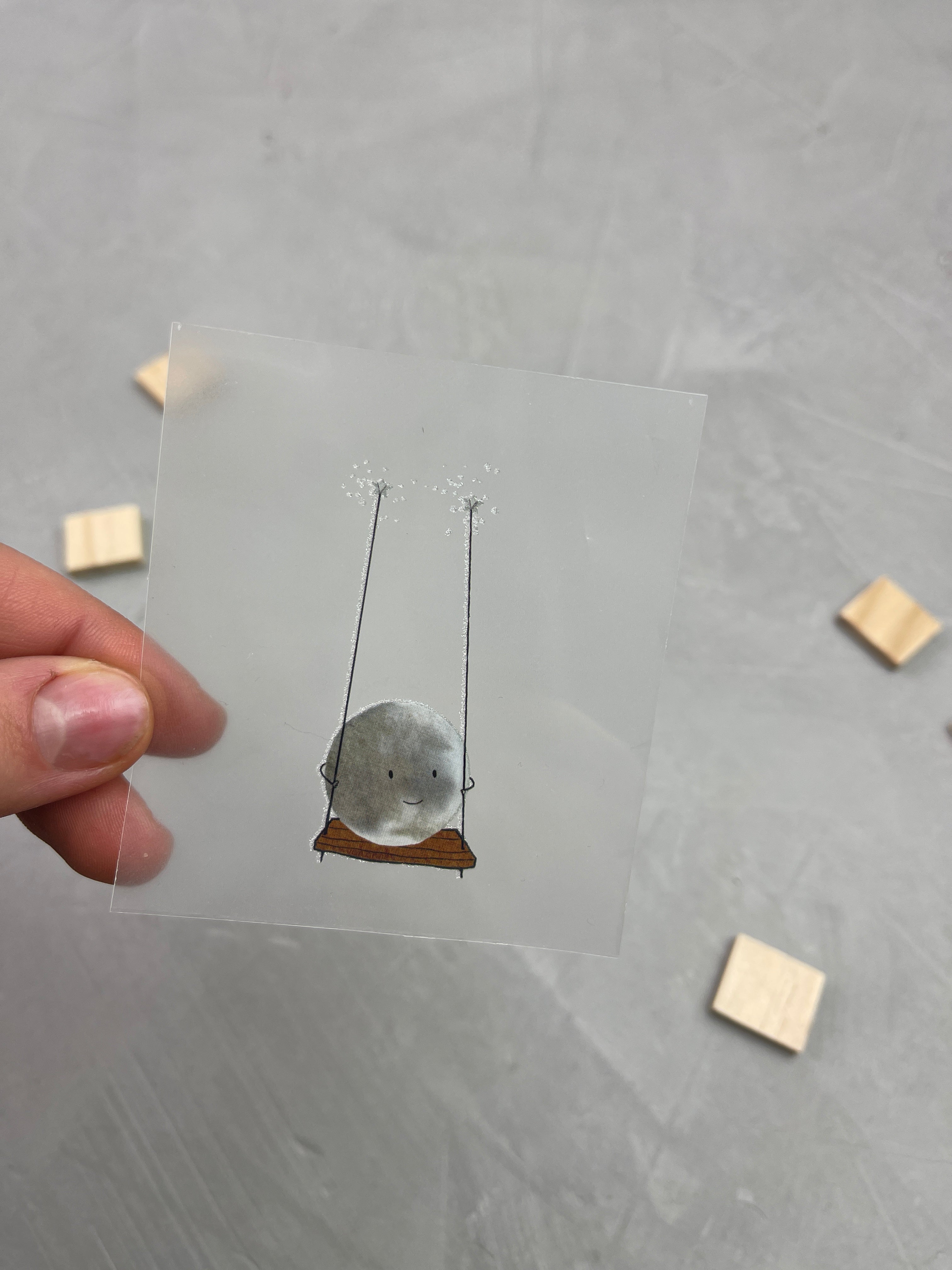 kleines Bügelbild - Mond