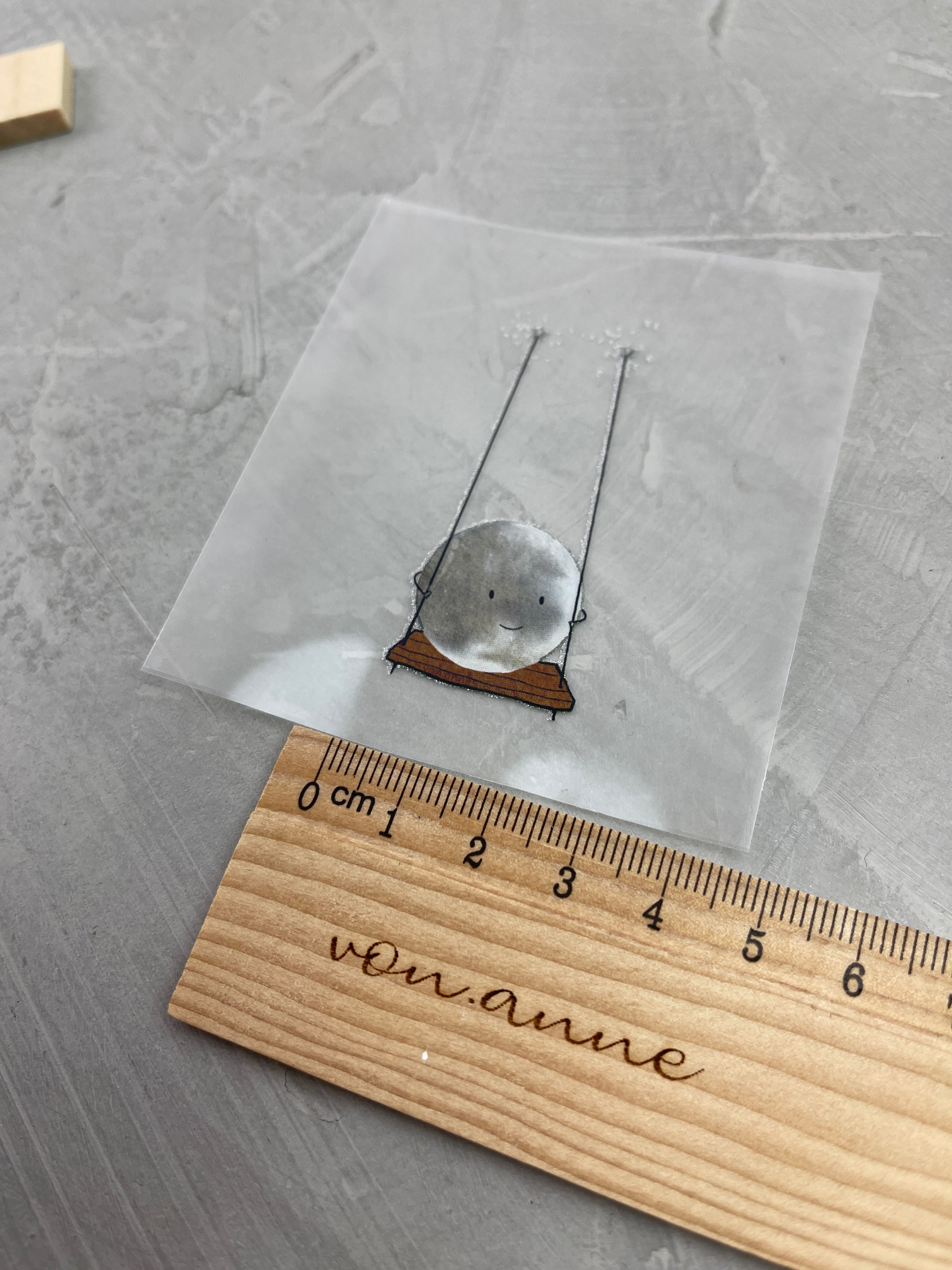 kleines Bügelbild - Mond