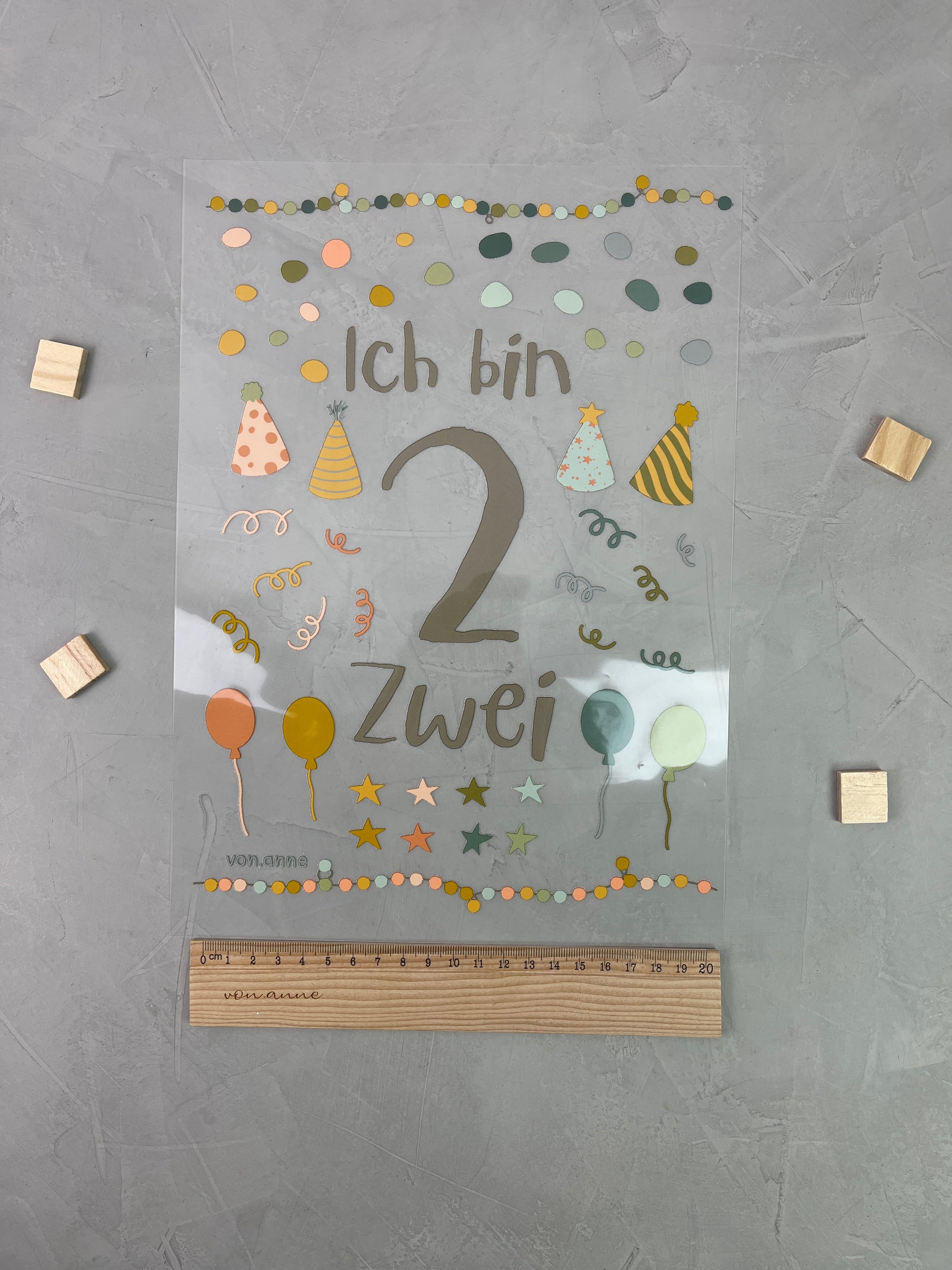 Geburtstagsbügelbild "2. Geburtstag"