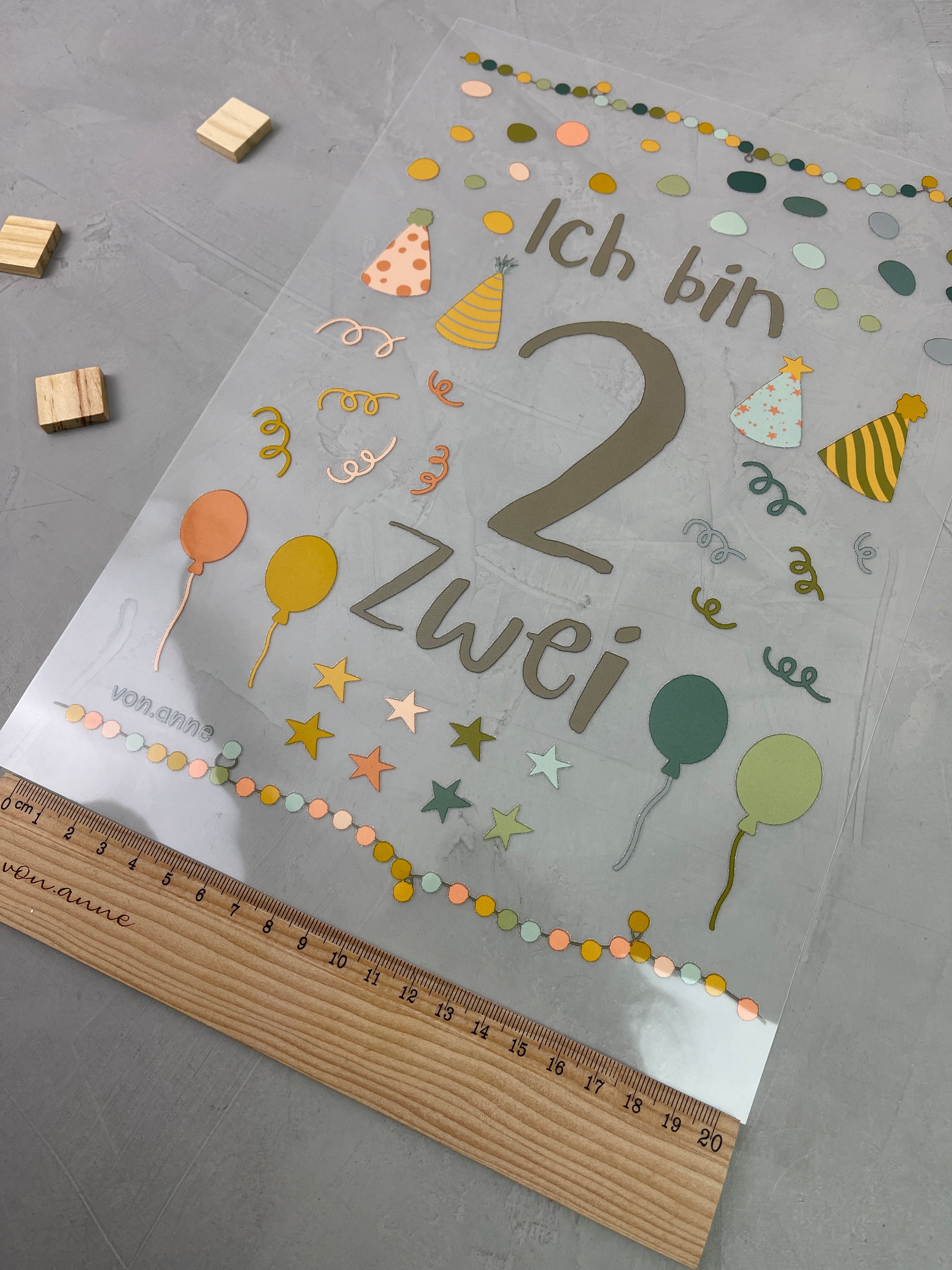 Geburtstagsbügelbild "2. Geburtstag"