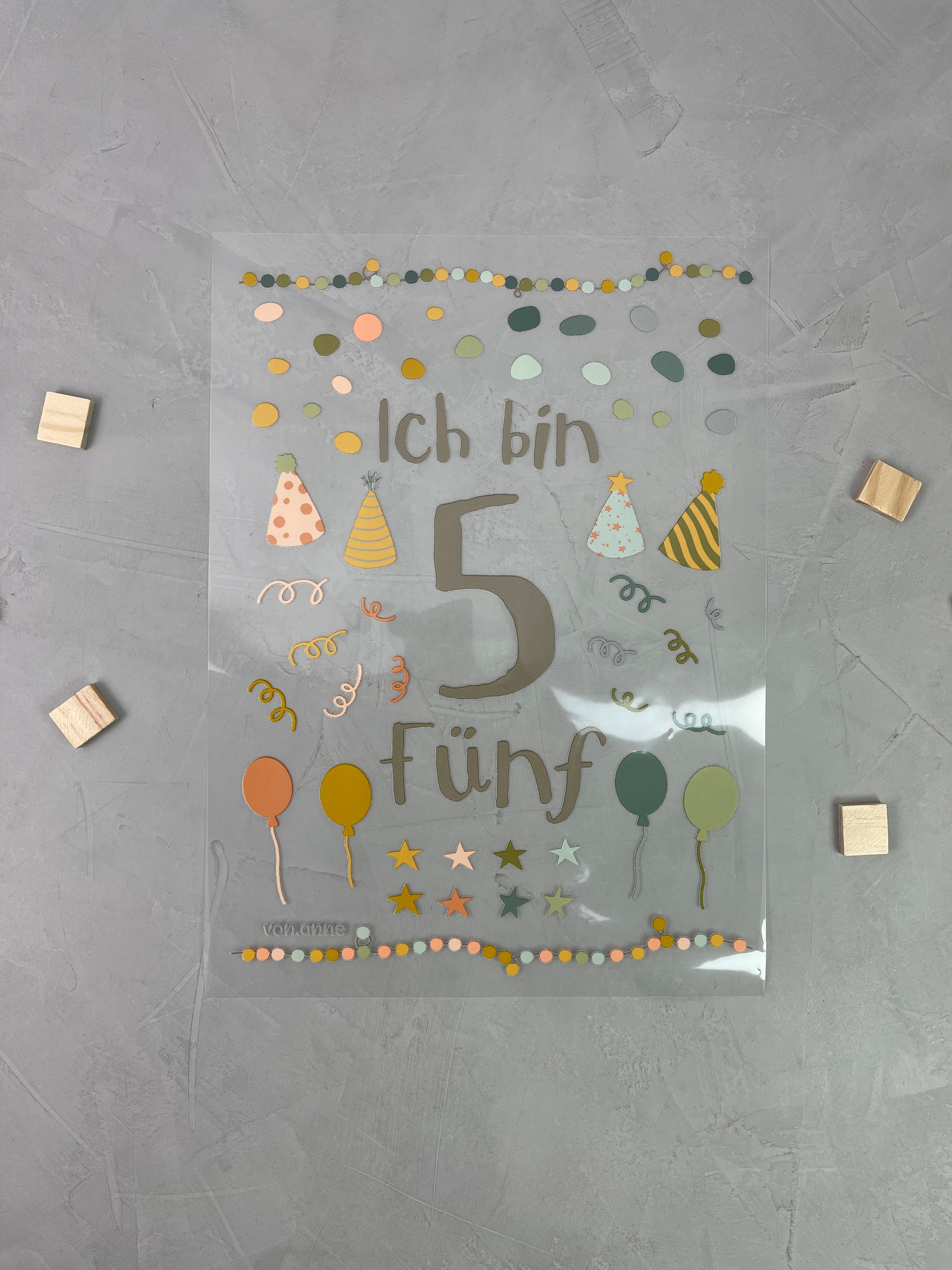 Geburtstagsbügelbild "5. Geburtstag"