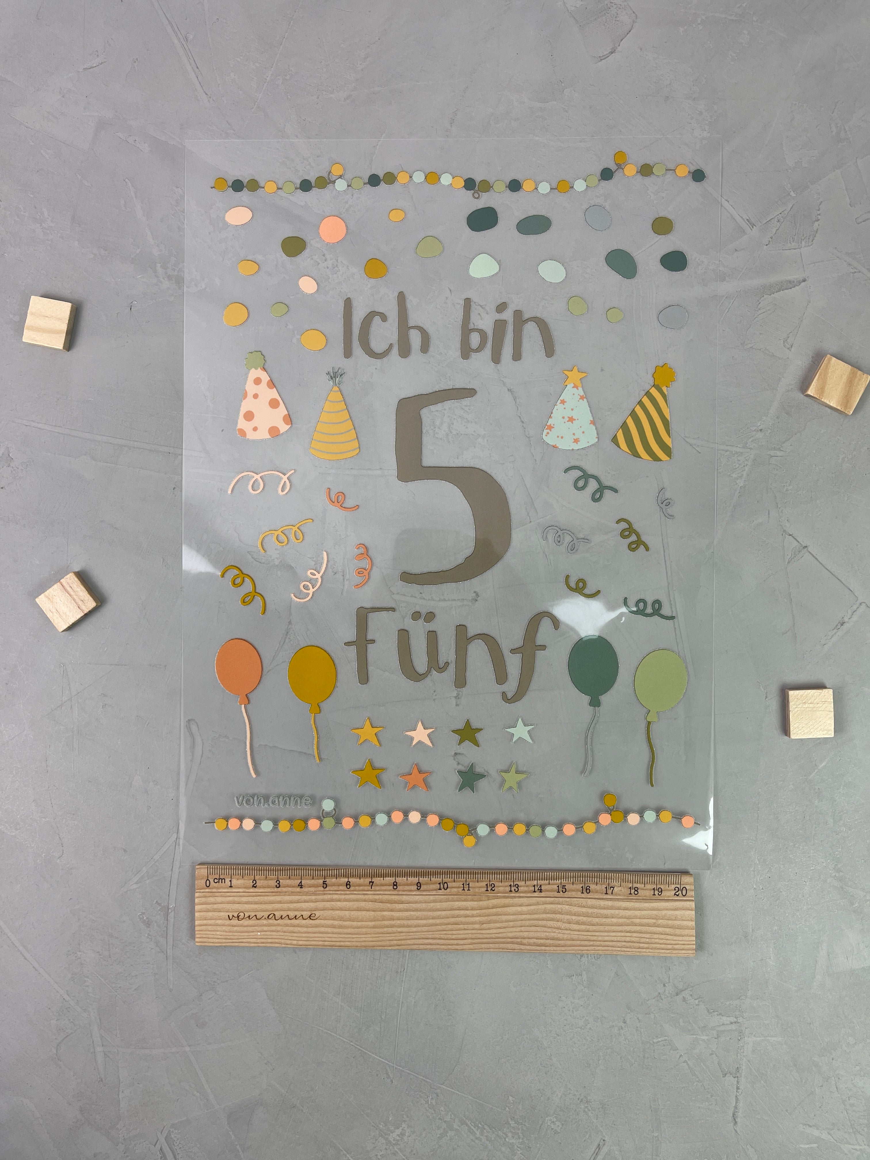 Geburtstagsbügelbild "5. Geburtstag"
