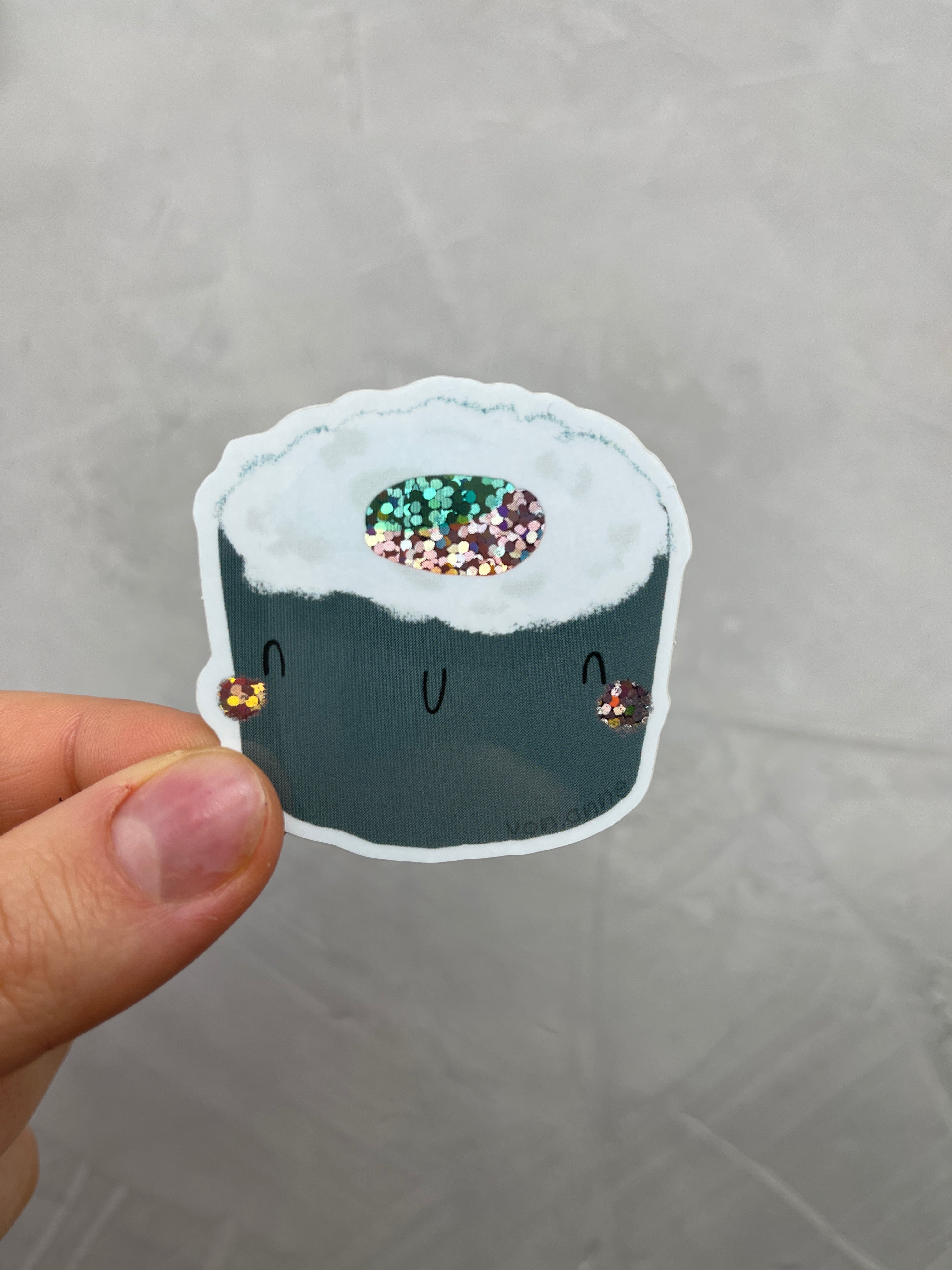 XXL Glitter-Sticker - Maki me happy