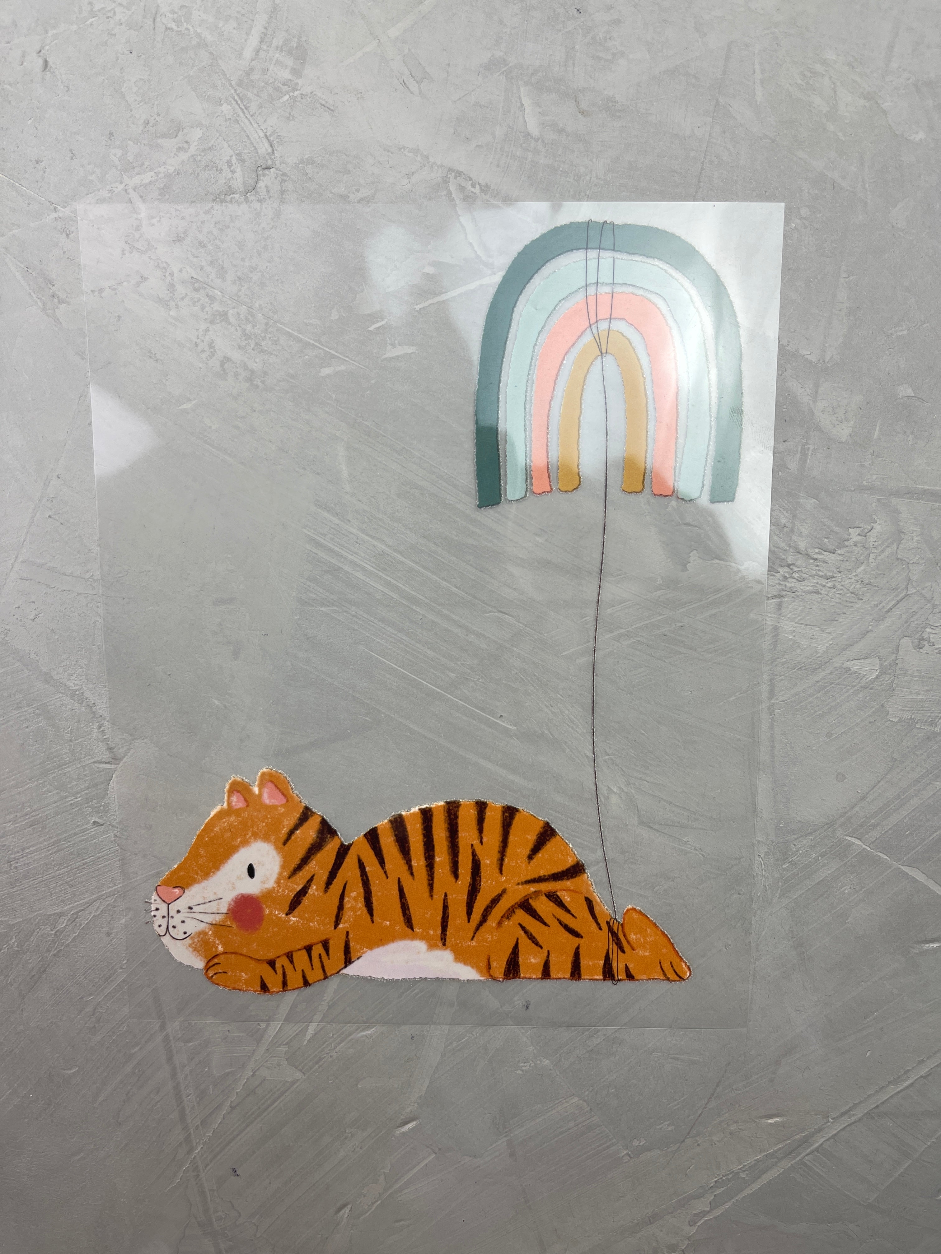 großes Bügelbild - Tiger/Ein Stück vom Glück