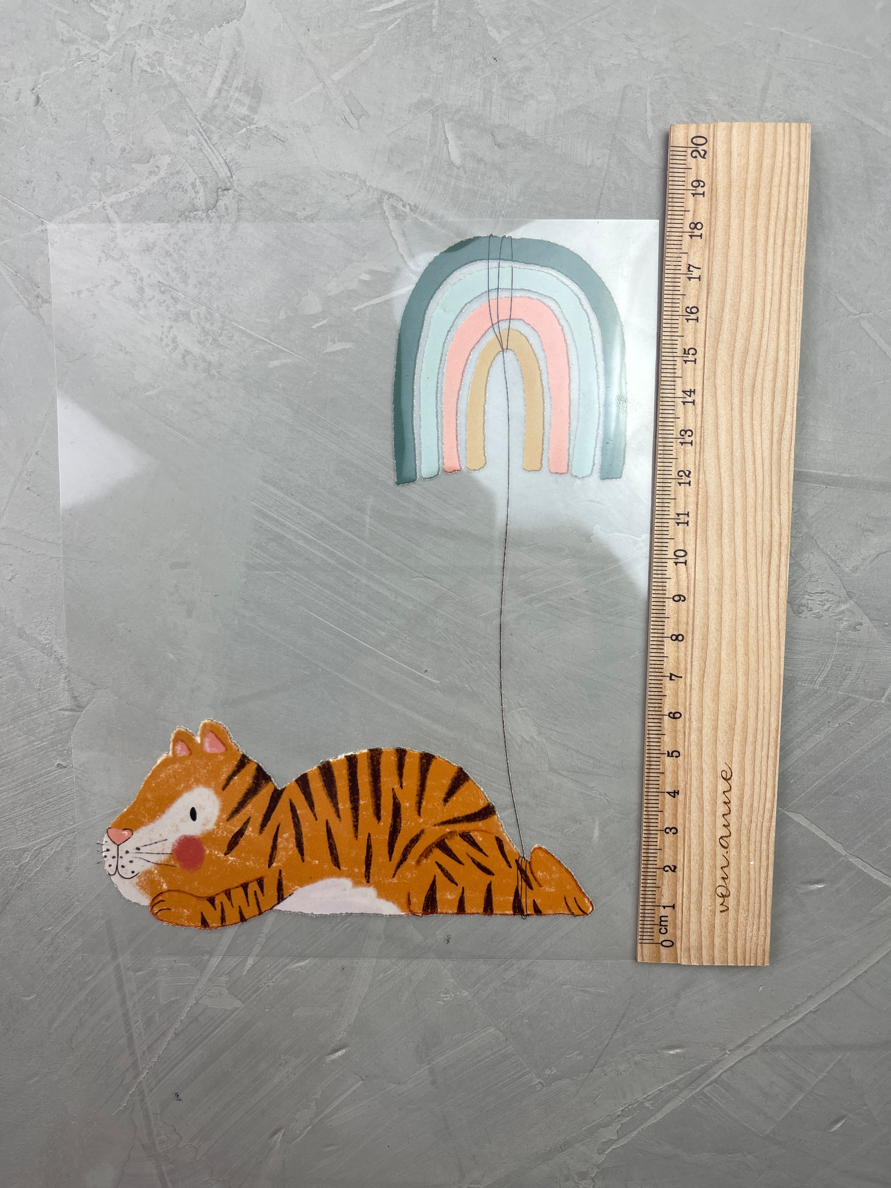 großes Bügelbild - Tiger/Ein Stück vom Glück