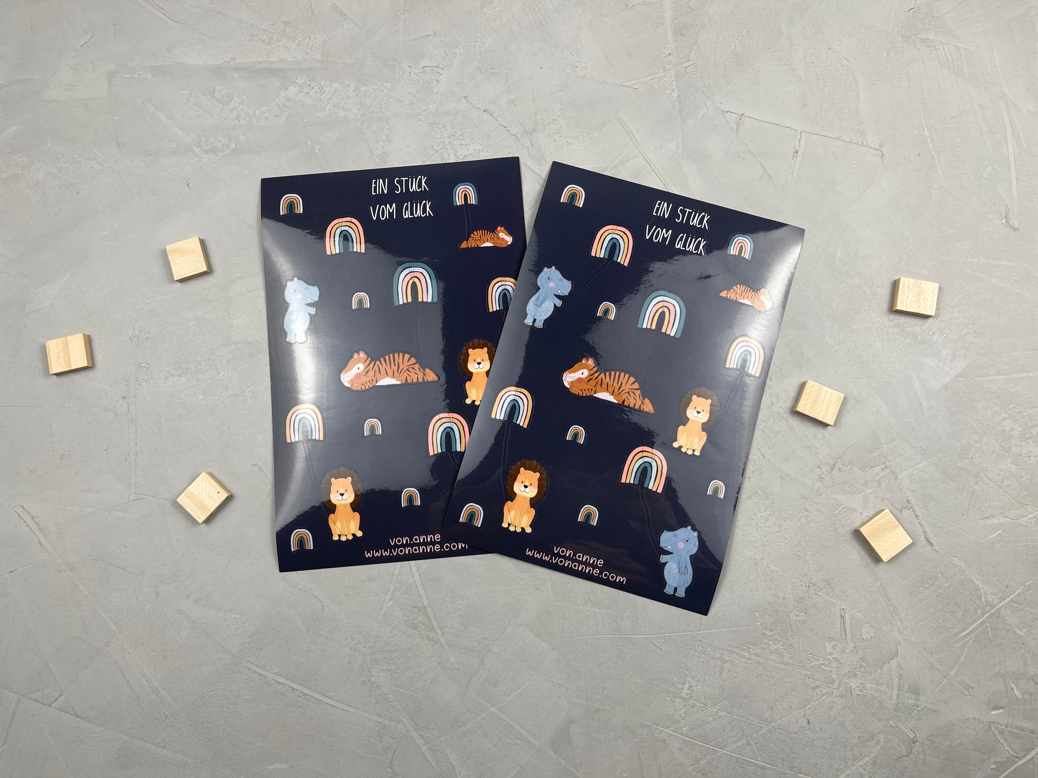 2er Stickerset - Ein Stück vom Glück