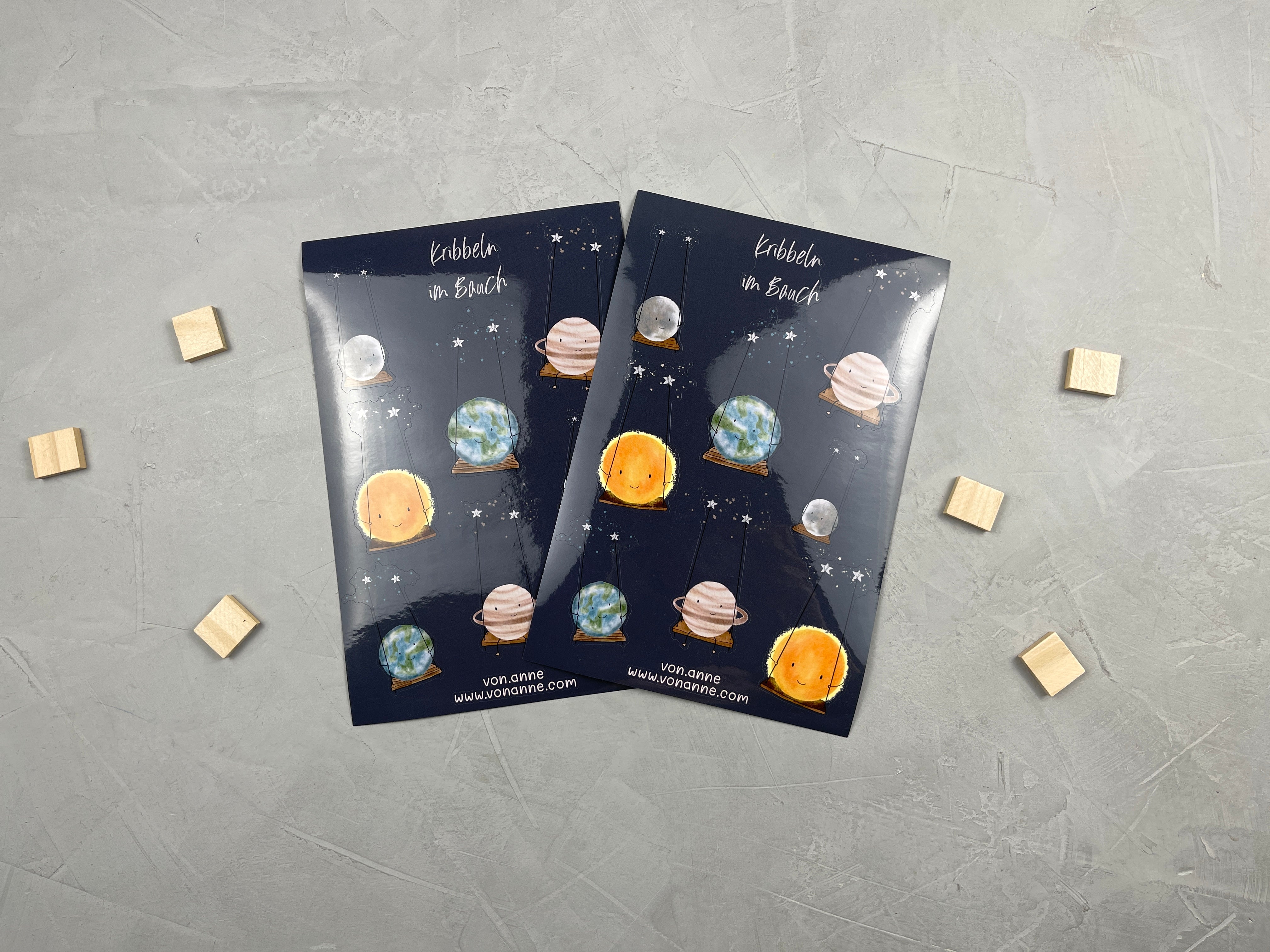 2er Stickerset - Planeten