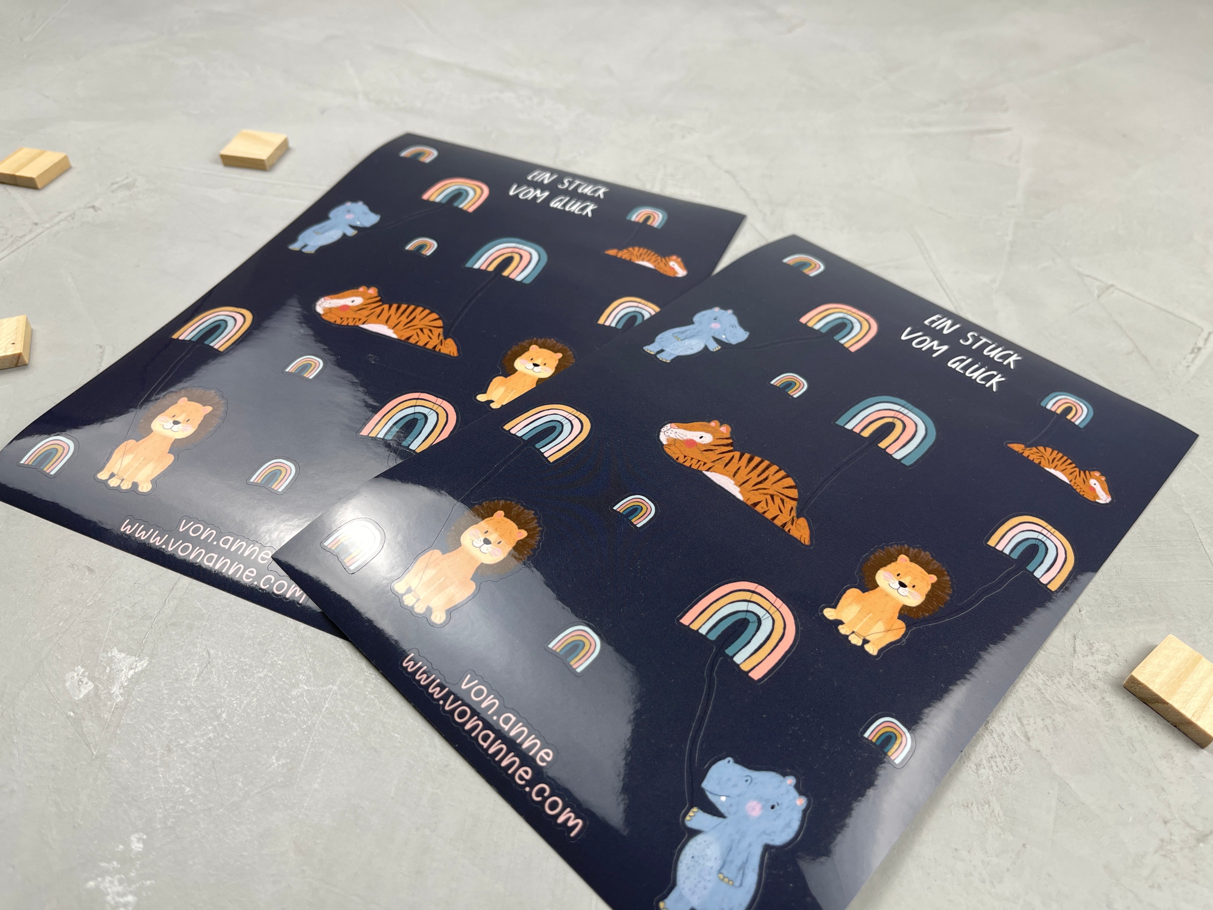 2er Stickerset - Ein Stück vom Glück