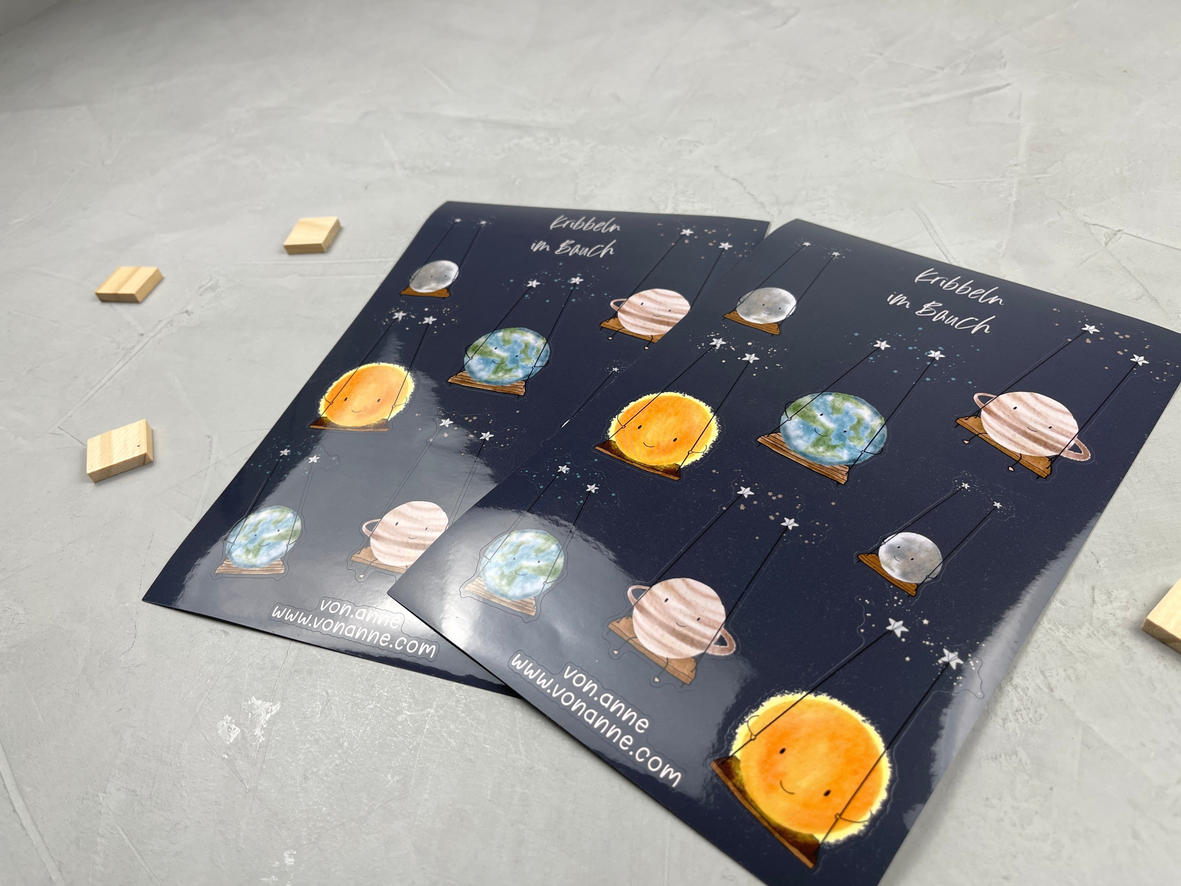 2er Stickerset - Planeten