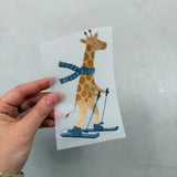 großes Bügelbild - Abfahrt (Giraffe)