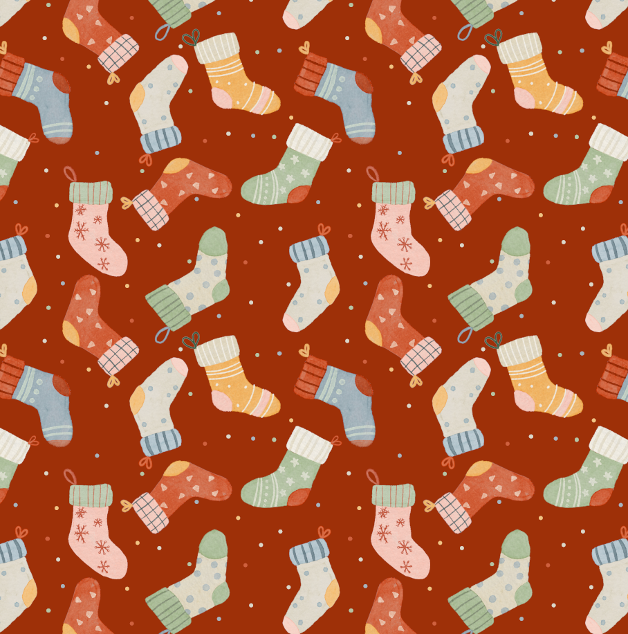 French Terry - Völlig von den Socken/Rot