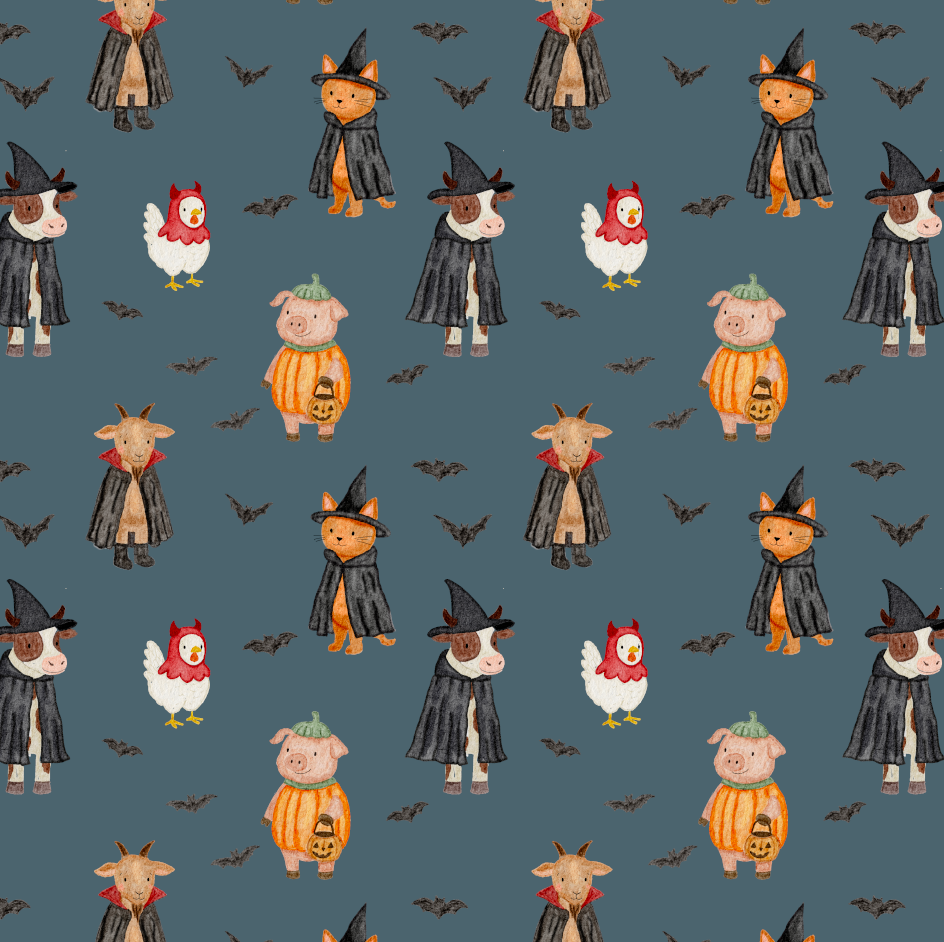 French Terry - Boo Crew/Blau