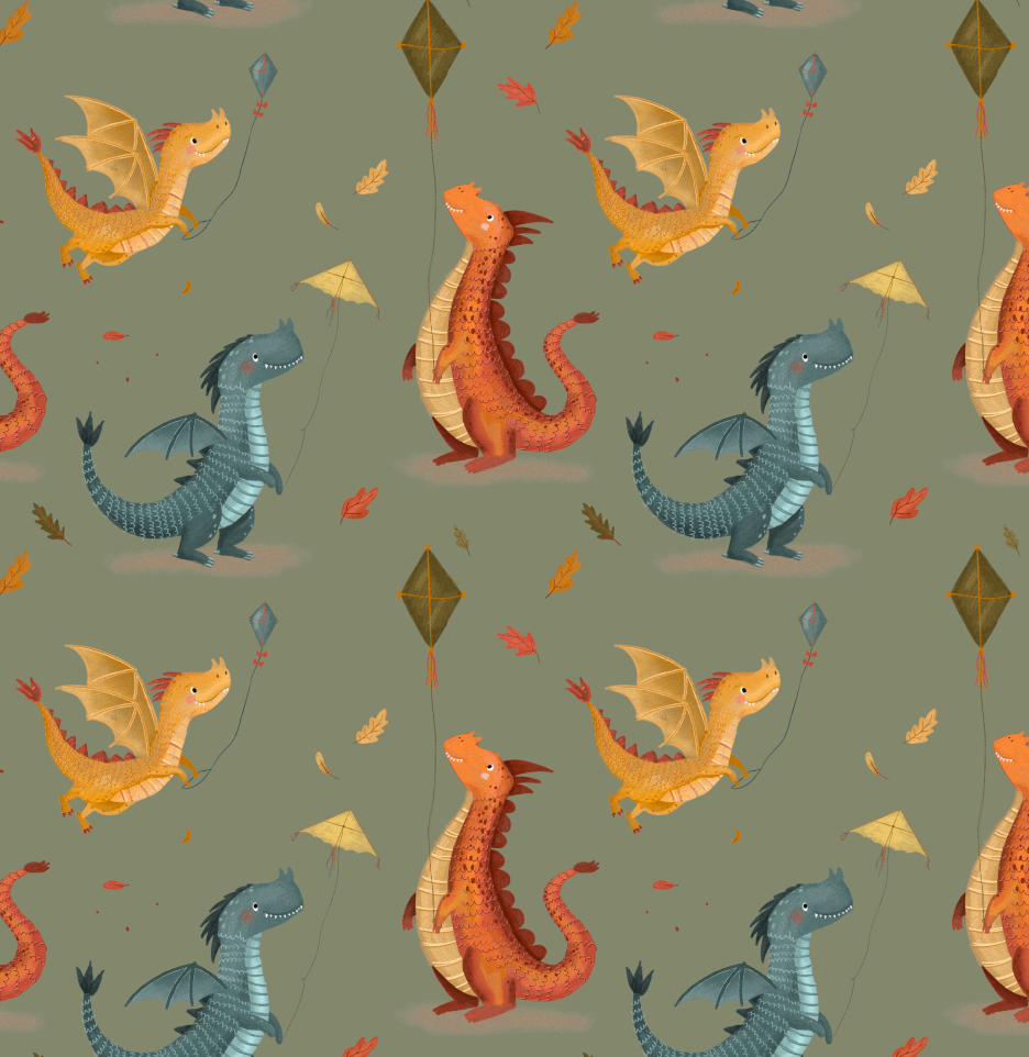 French Terry - Drachenwind/Grün