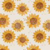 French Terry - Sonnenblumen (Creme)
