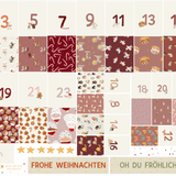 Adventskalender Panel "Rosa-Rot"